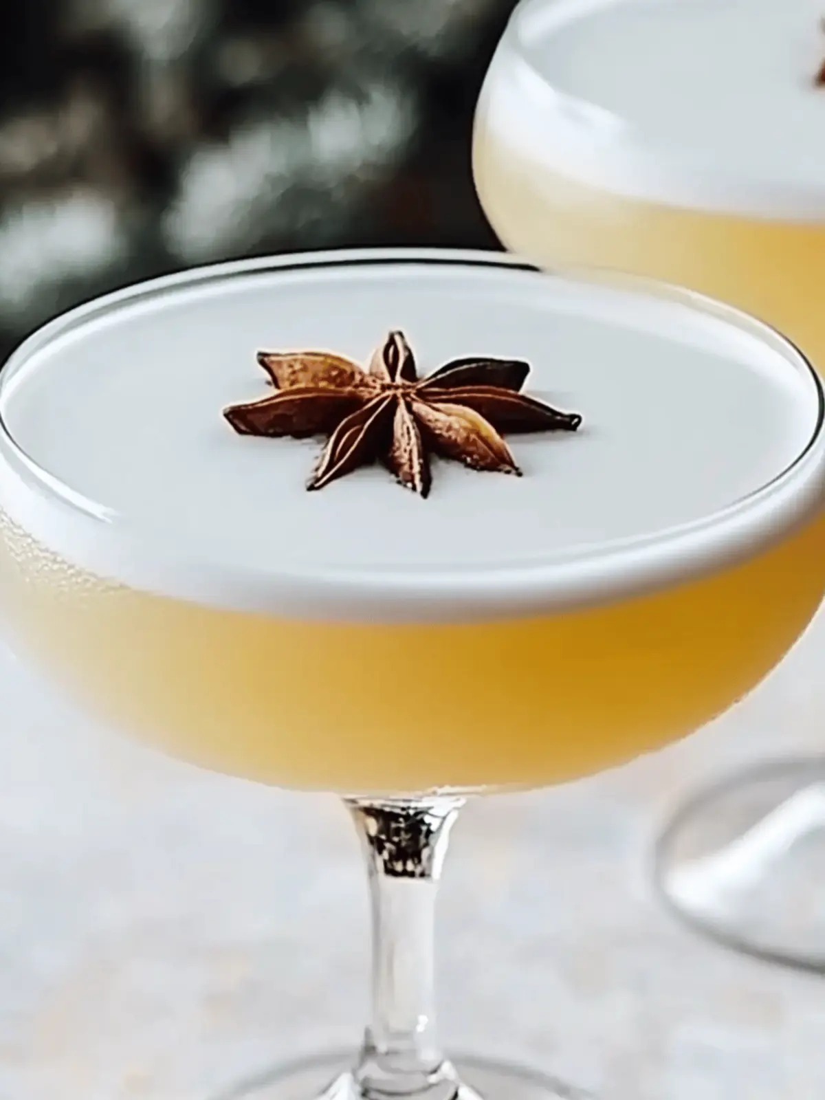 Winter-spiced pear cocktail