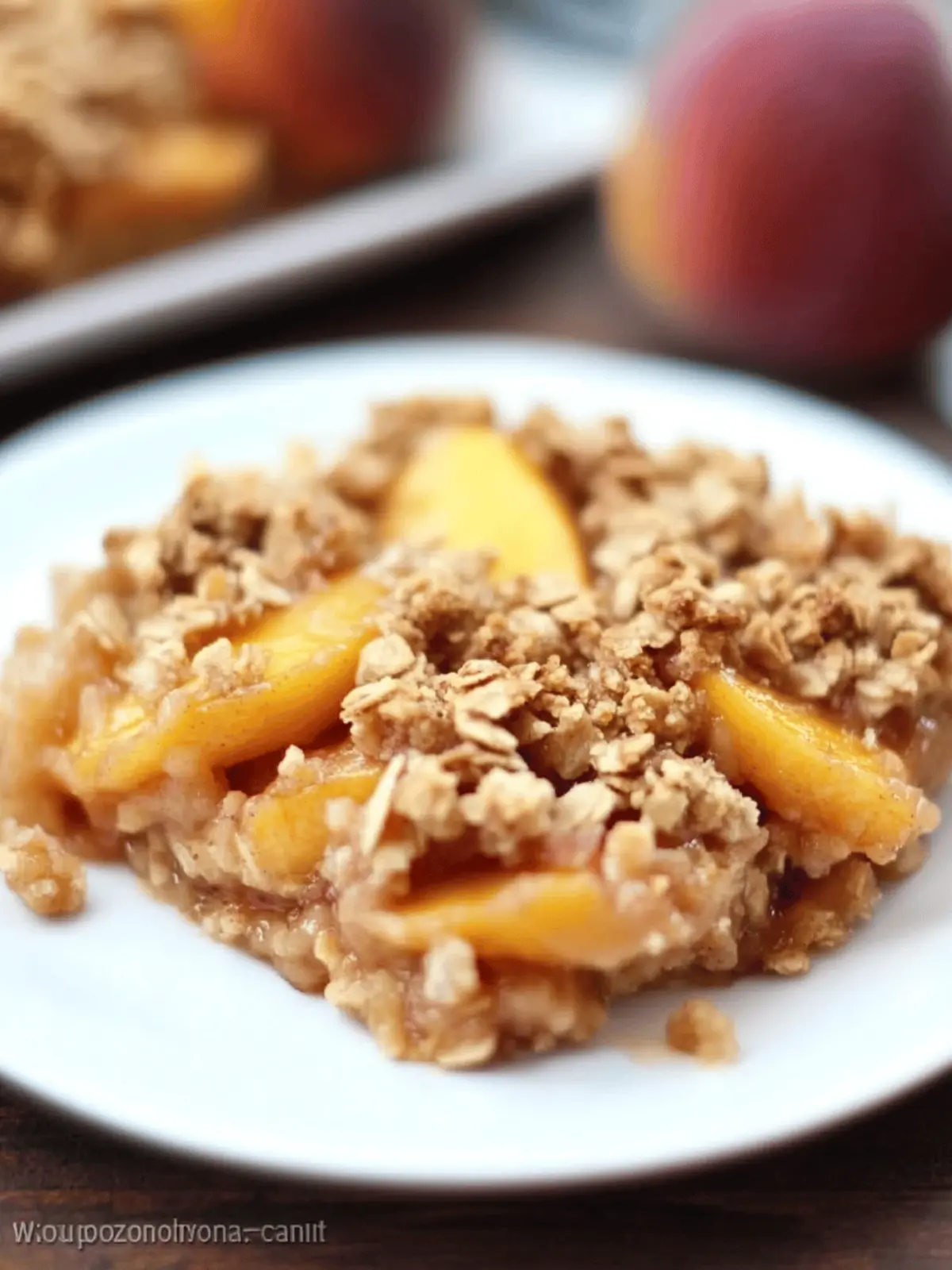 Healthy Peach Crumble