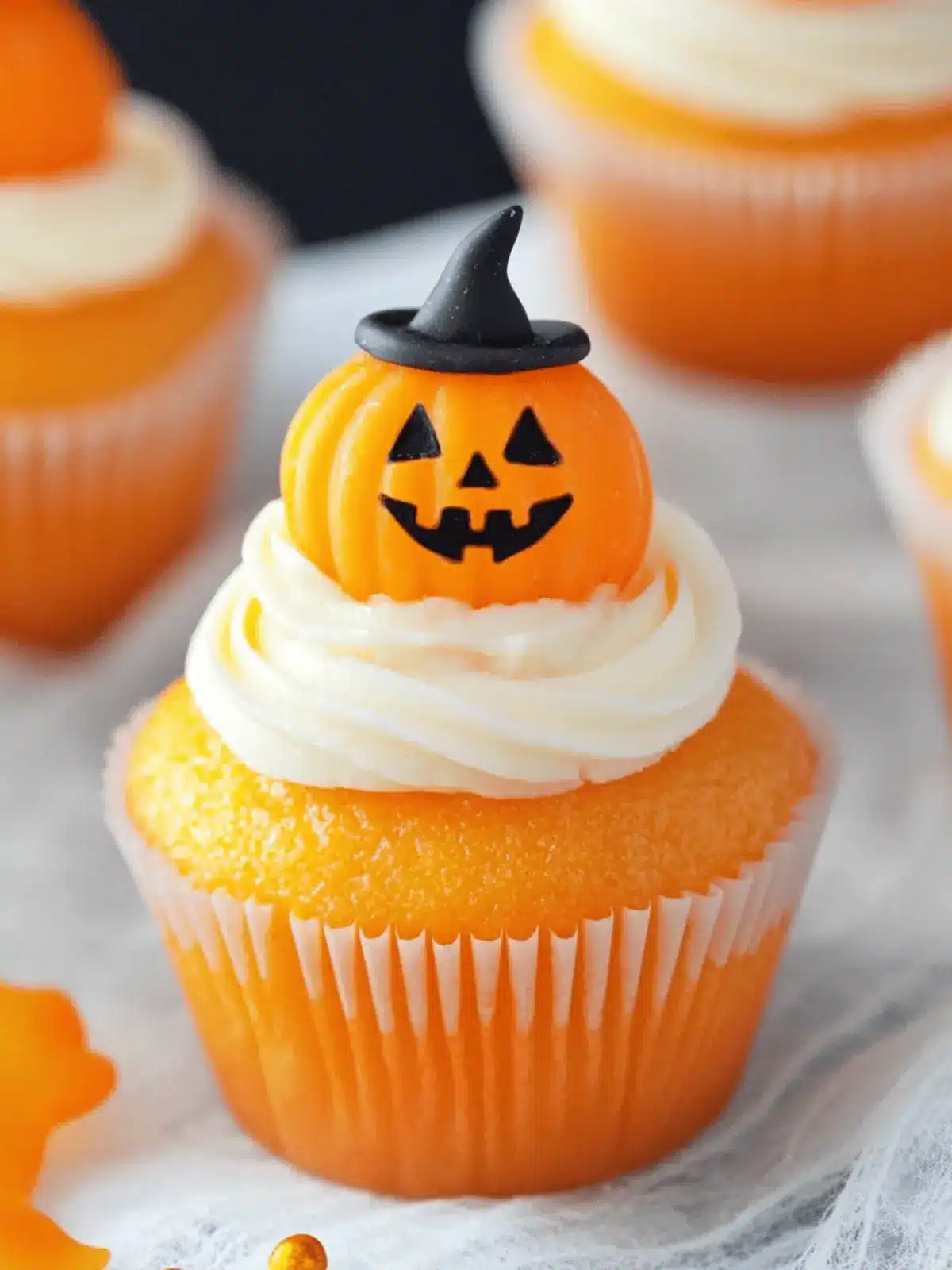 Creamsicle-flavored Mini Orange Halloween Cupcakes Delight! 3 Creamsicle-flavored Mini Orange Halloween Cupcakes