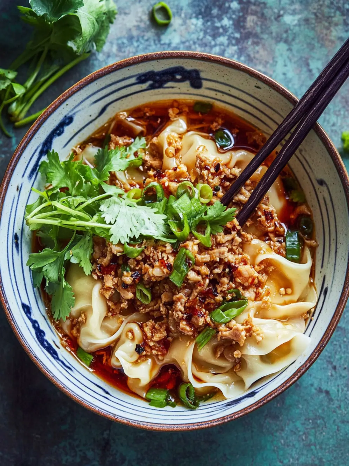 Spicy Pork Hand Pulled Dumpling Wrapper Noodles