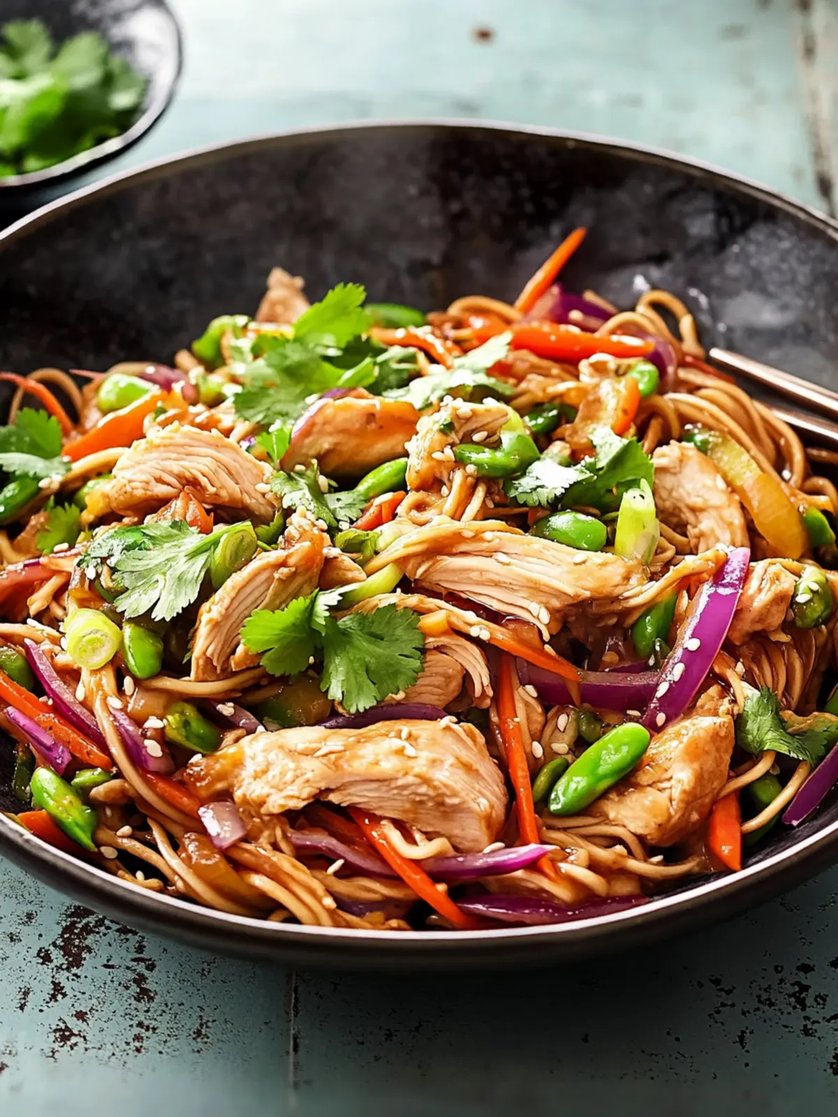Savory Slow Cooker Hoisin and Garlic Chicken Noodle Salad 3 Slow Cooker Hoisin And Garlic Chicken Noodle Salad