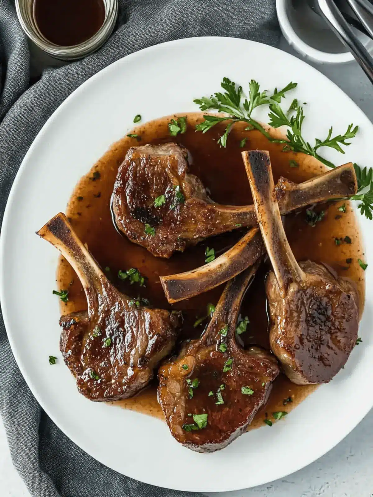 Savory Lamb Chops Recipe with Sweet Brown Sugar Glaze 2 Lamb Chops Recipe