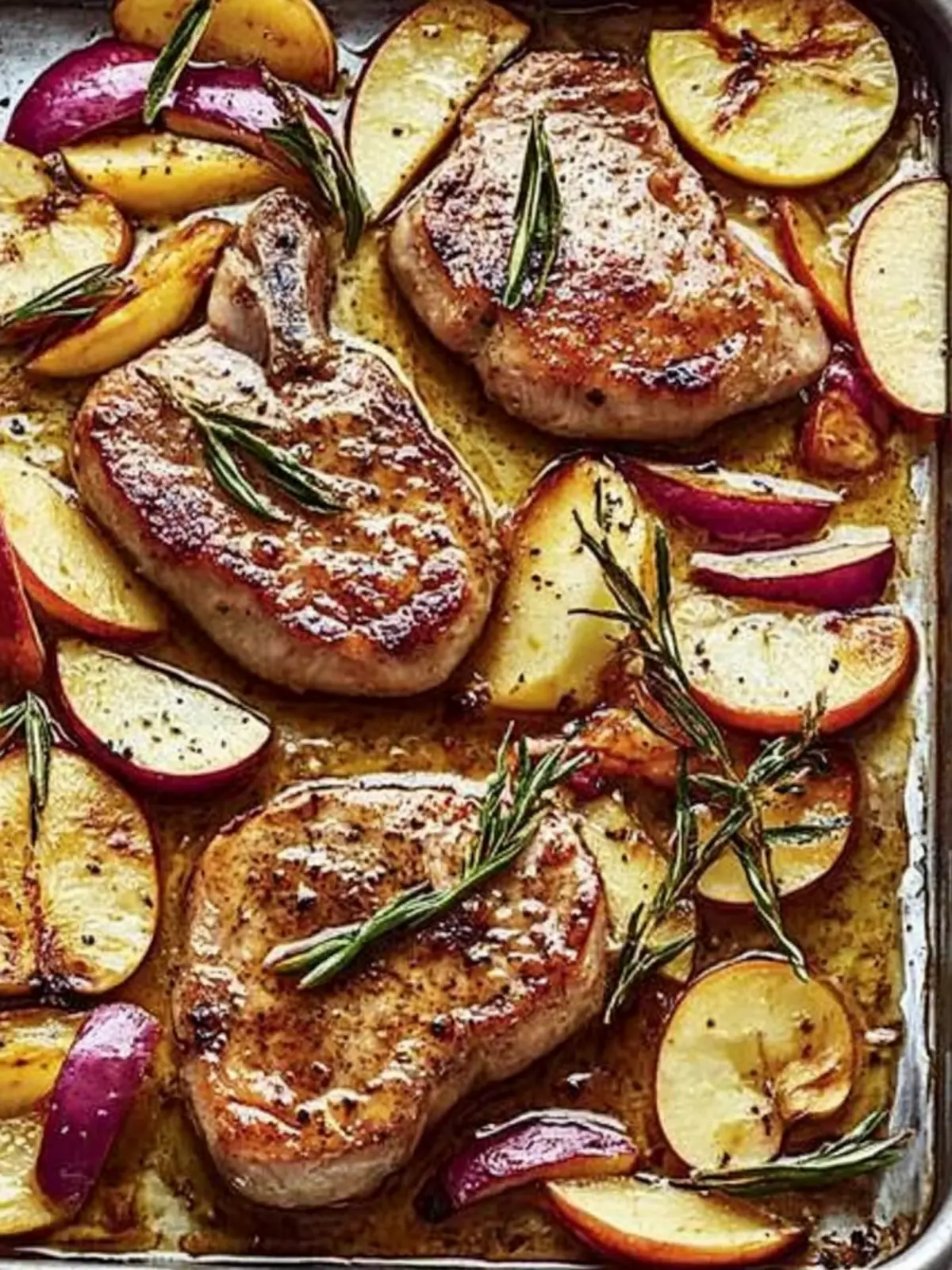Sheet-Pan Pork Chops With Apples