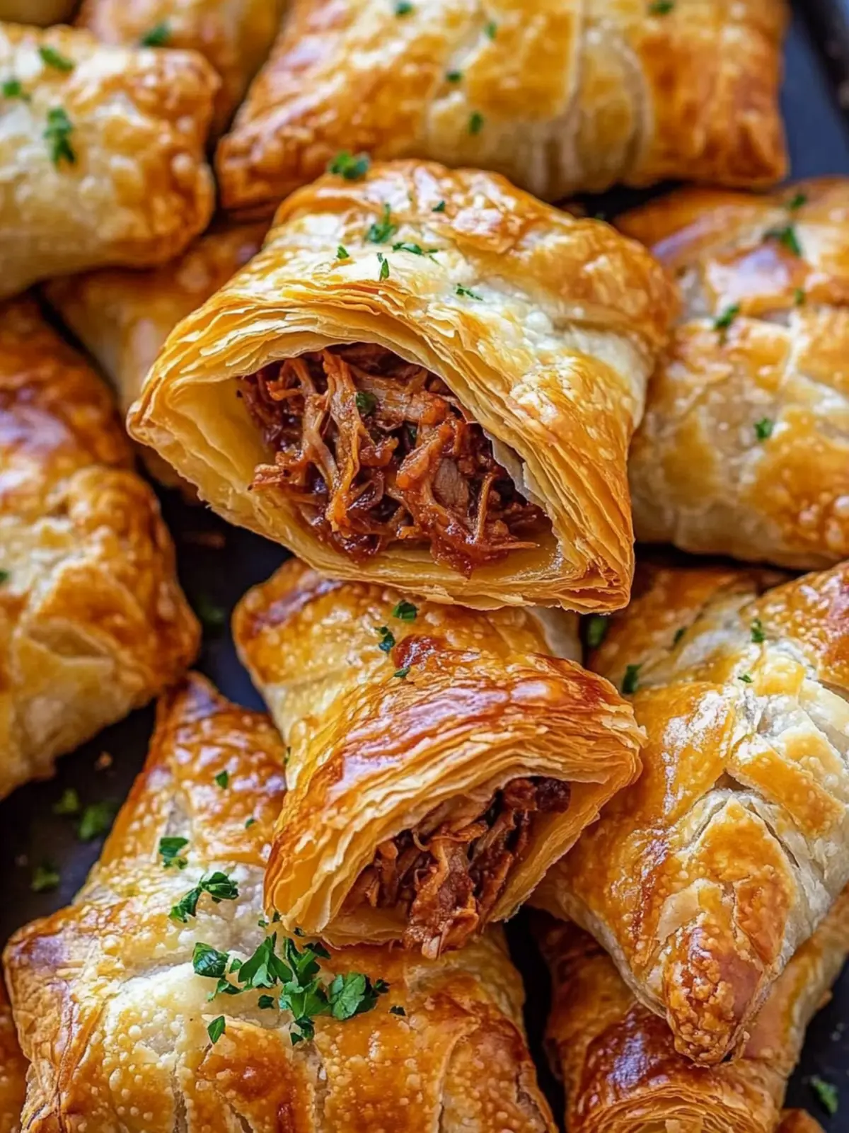 Flavor-Packed Pulled Pork Pastry Puffs Ready in 25 Minutes 2 Pulled Pork Pastry Puffs