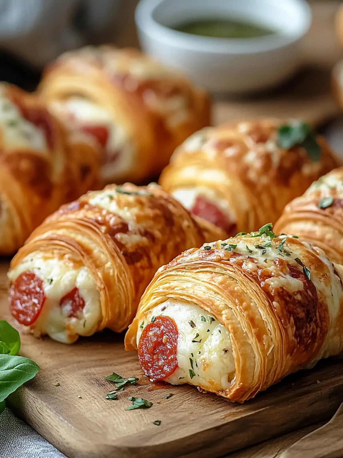 Mozzarella Pepperoni Croissant Rolls