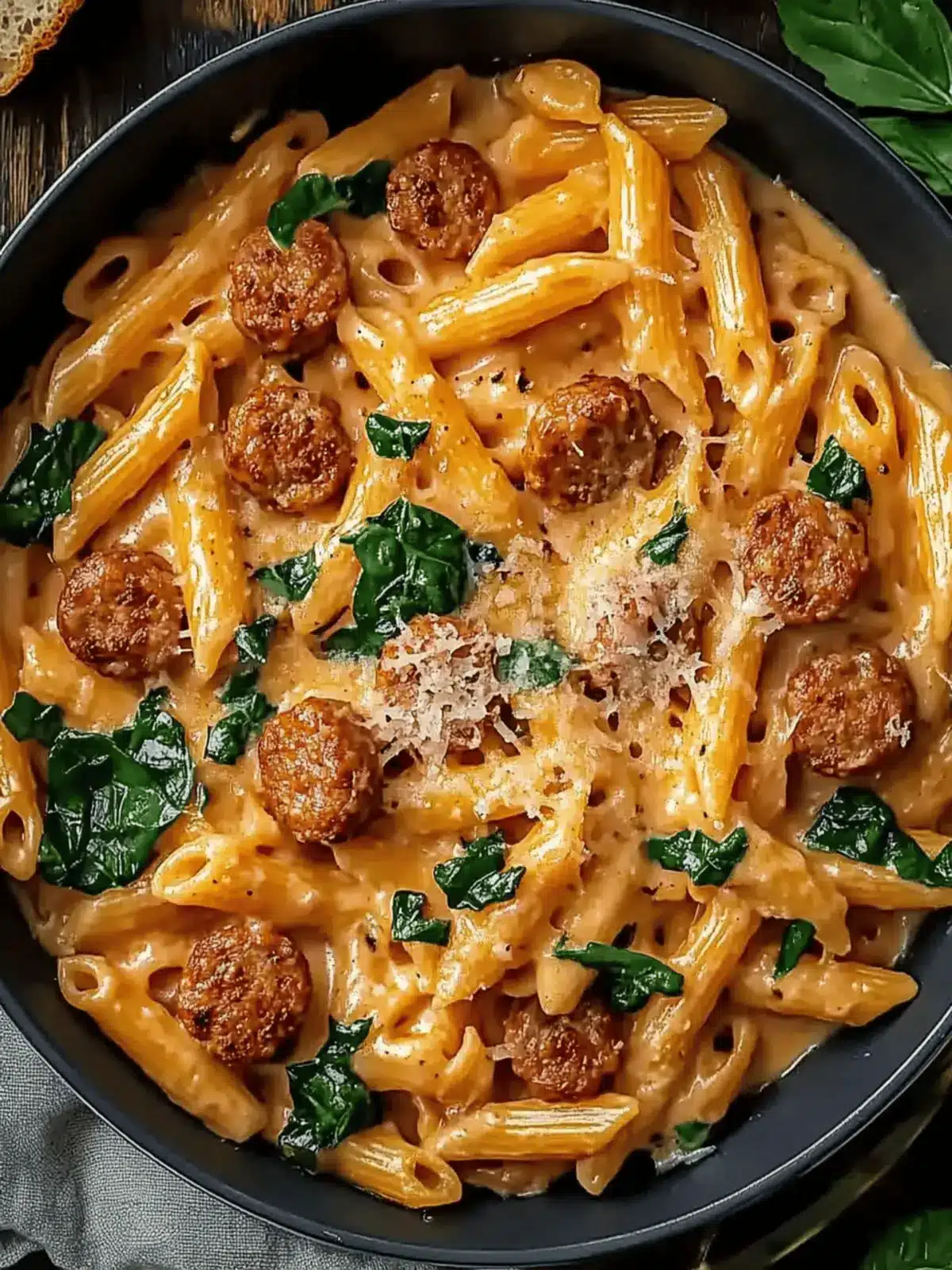 One Pot Creamy Cajun Sausage Pasta Ready in 30 Minutes 3 One Pot Creamy Cajun Sausage Pasta (30-Minutes)
