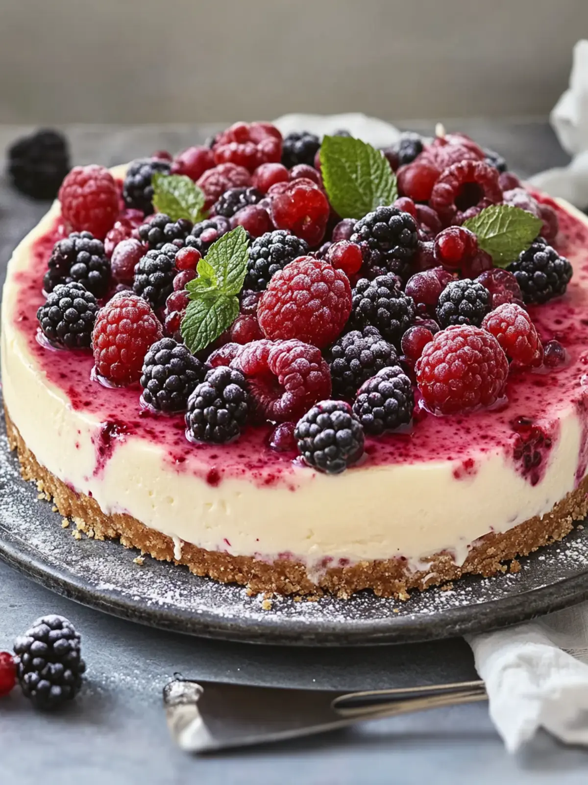 White Chocolate And Berry Cheese Cake