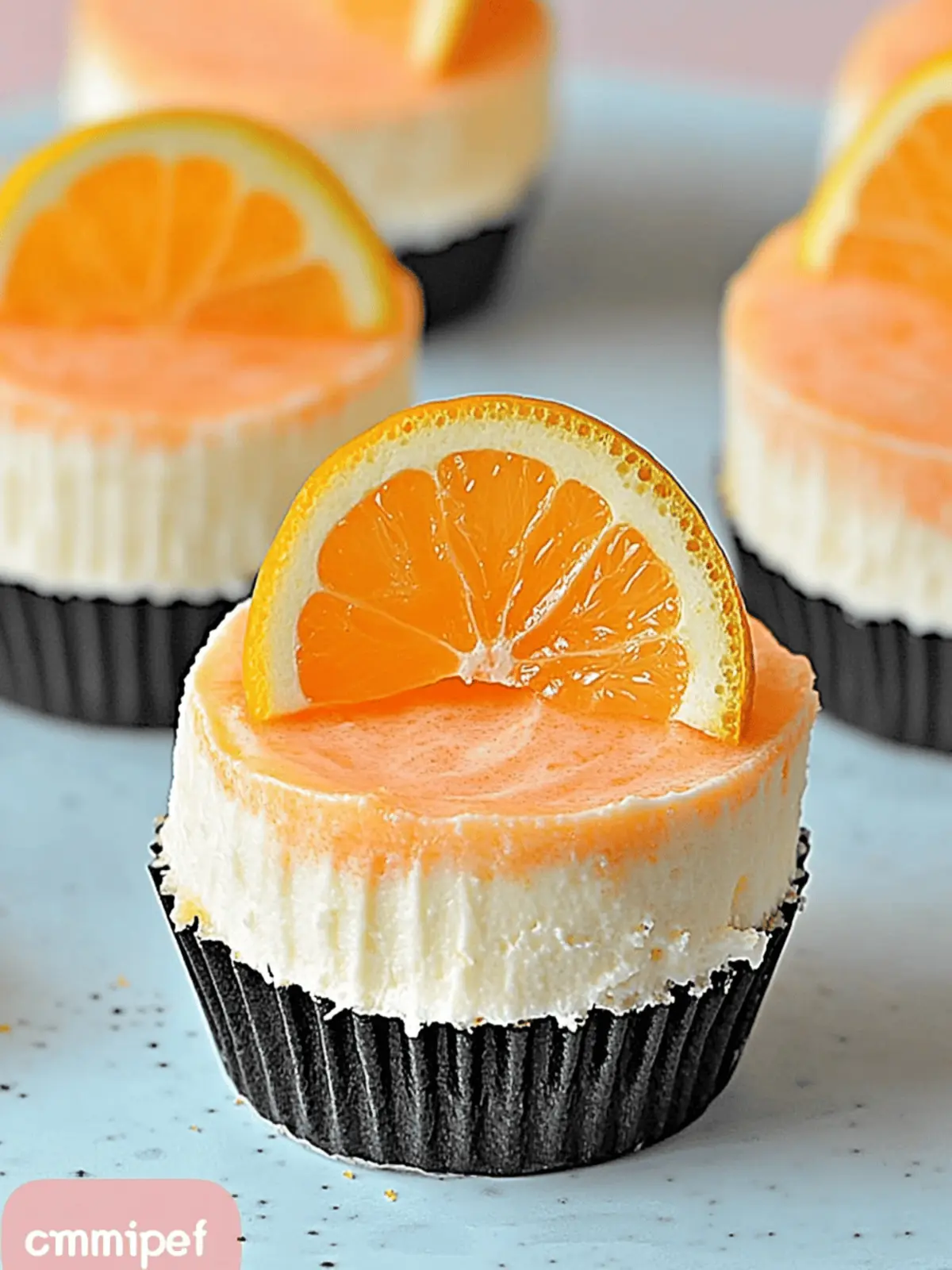 Orange Creamsicle Mini Cheesecakes