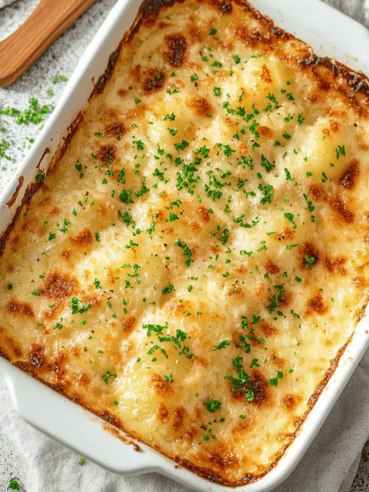 Roasted Garlic Potatoes Au Gratin