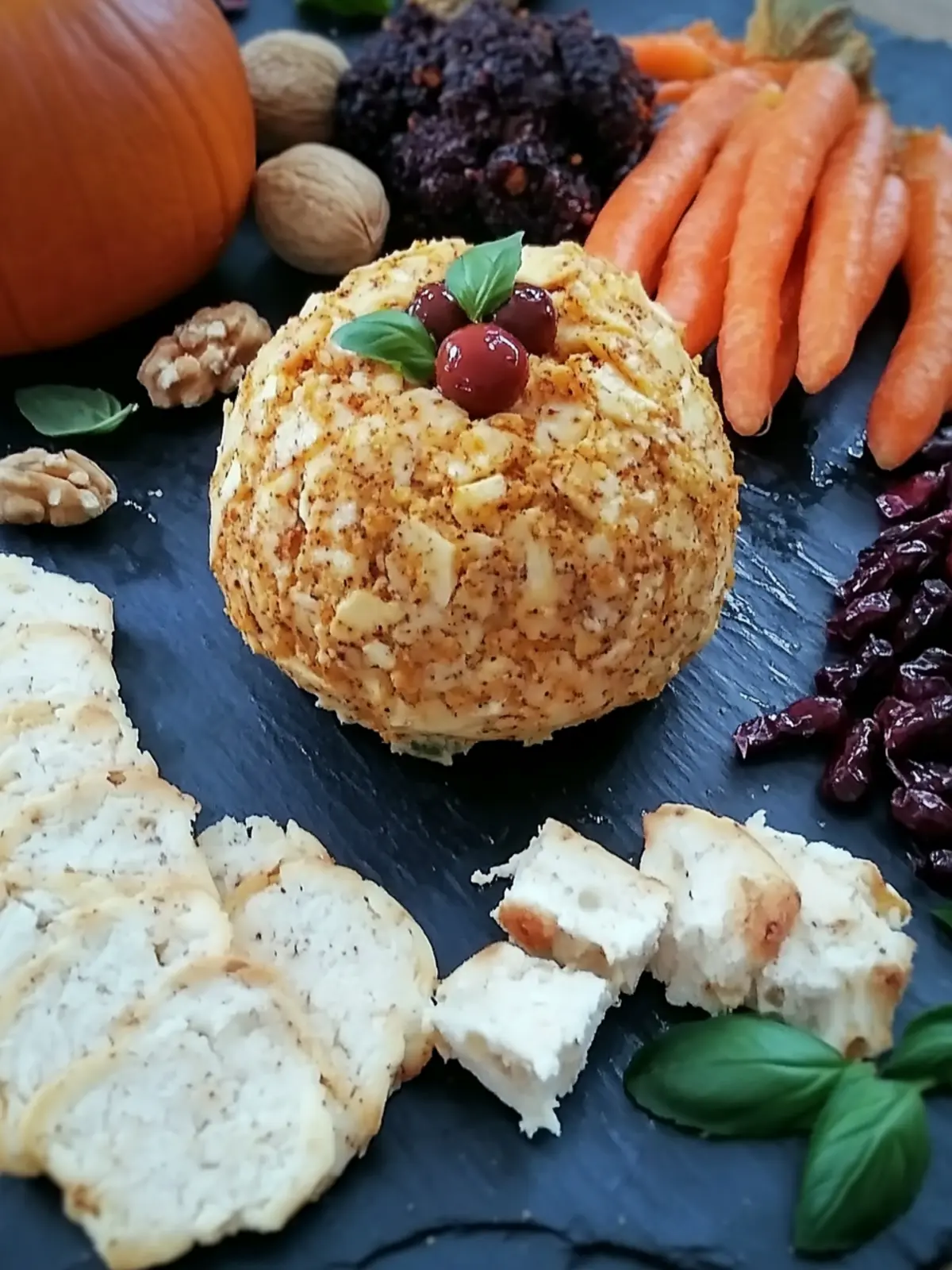 Delicious Spiced Pumpkin Basil Cheese Ball for Fun Gatherings 3 Spiced Pumpkin Basil Cheese Ball