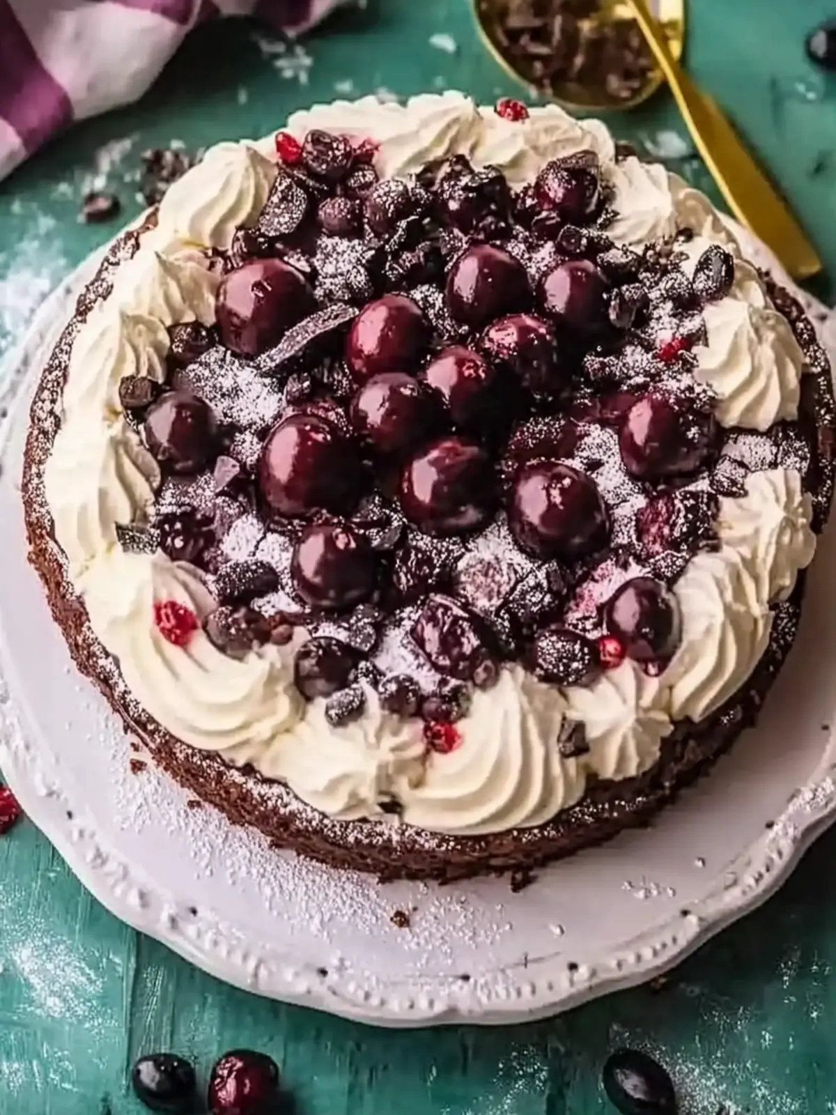 Decadent Black Forest Gateau with Dark Chocolate & Cherries 2 Black forest gateau