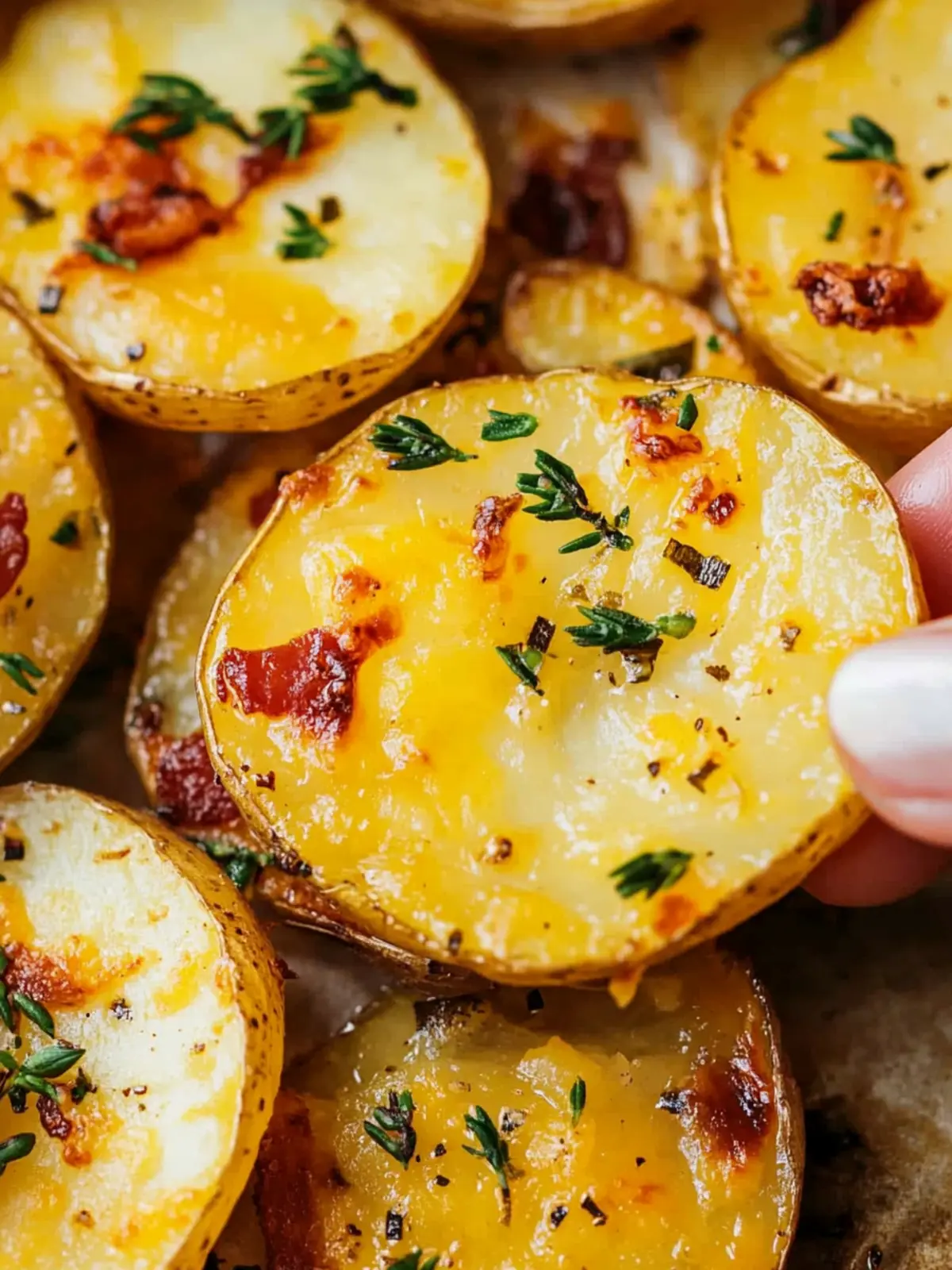 Irresistible Baked Potato Slices Loaded with Cheese and Bacon 3 Baked Potato Slices