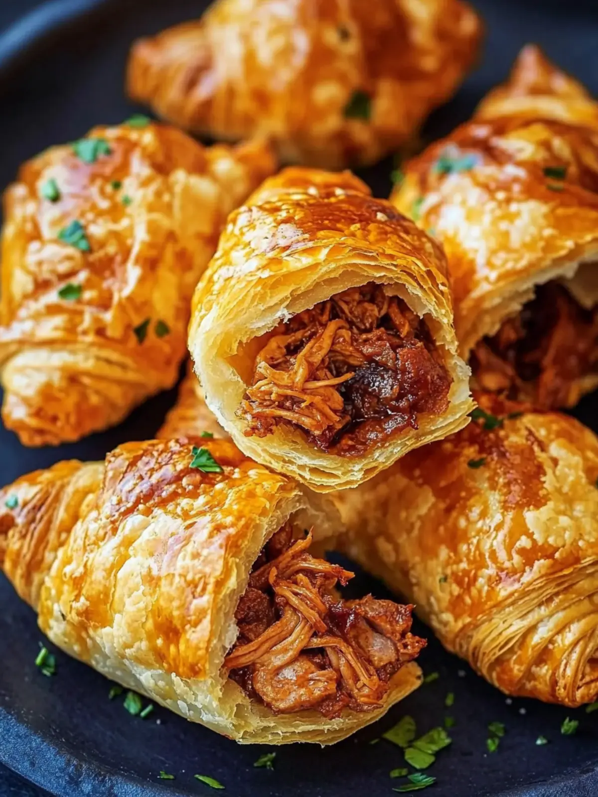 Flavor-Packed Pulled Pork Pastry Puffs Ready in 25 Minutes 4 Pulled Pork Pastry Puffs