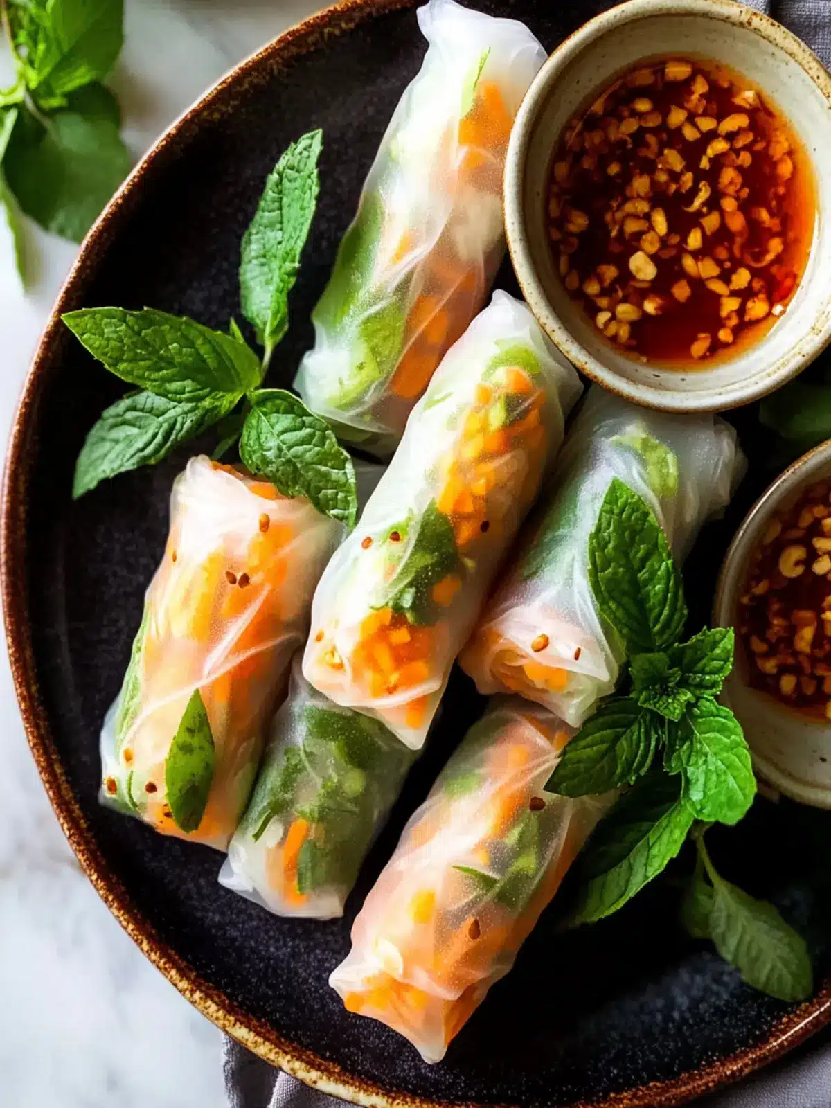 Veggie-Packed Vegetarian Vietnamese Spring Rolls Delight 4 Vegetarian Vietnamese Spring Rolls