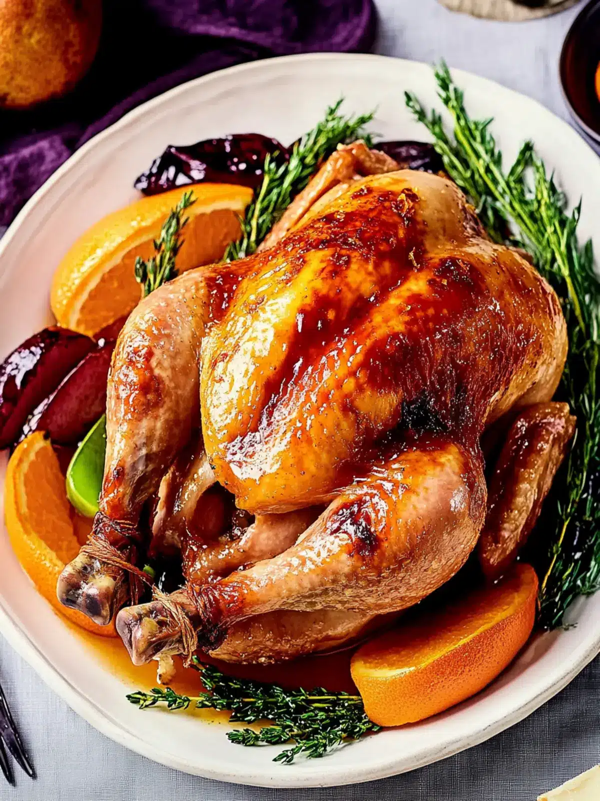 Apricot Orange And Butter Glazed Chicken