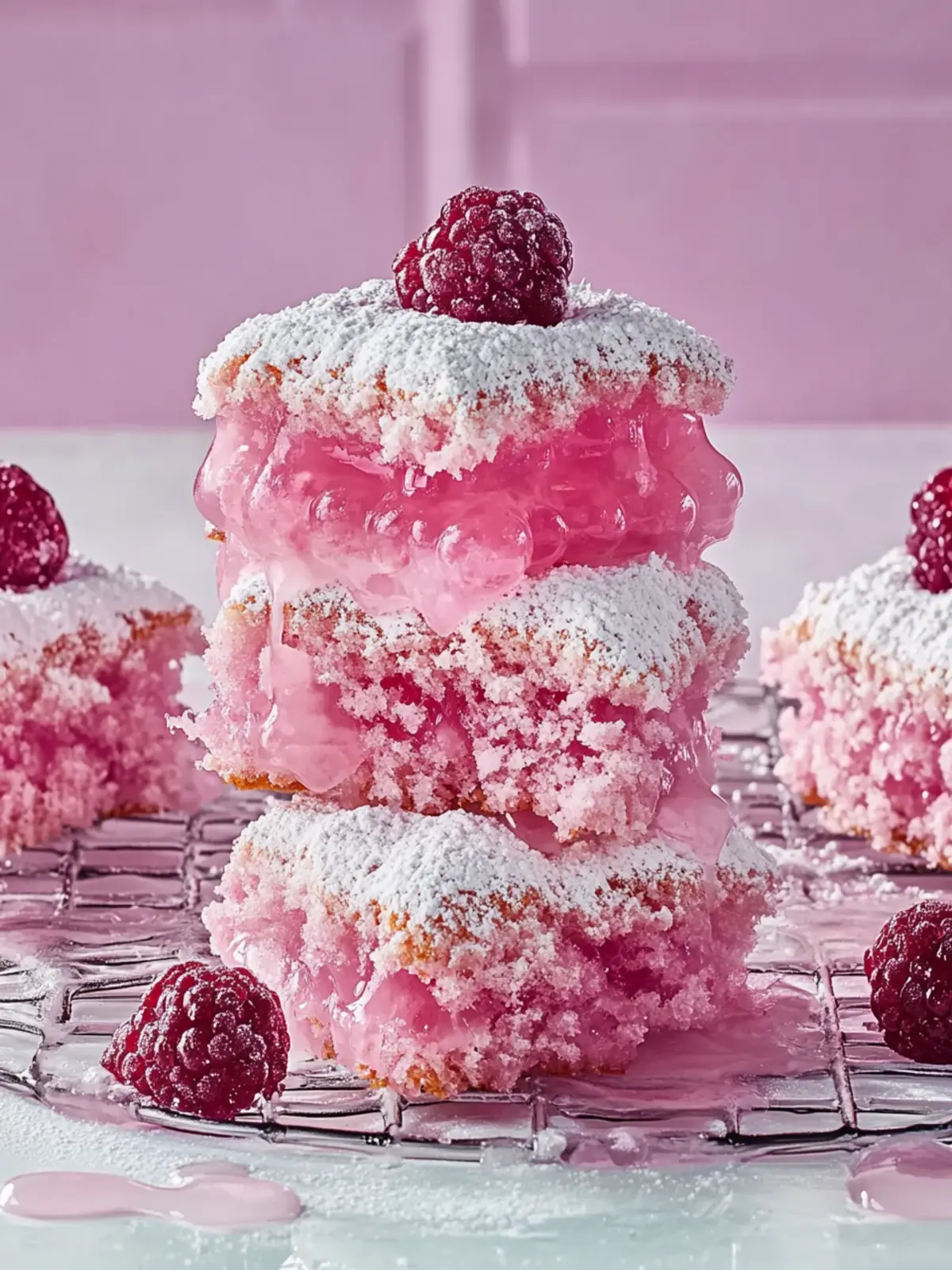 Pink Jelly Cakes