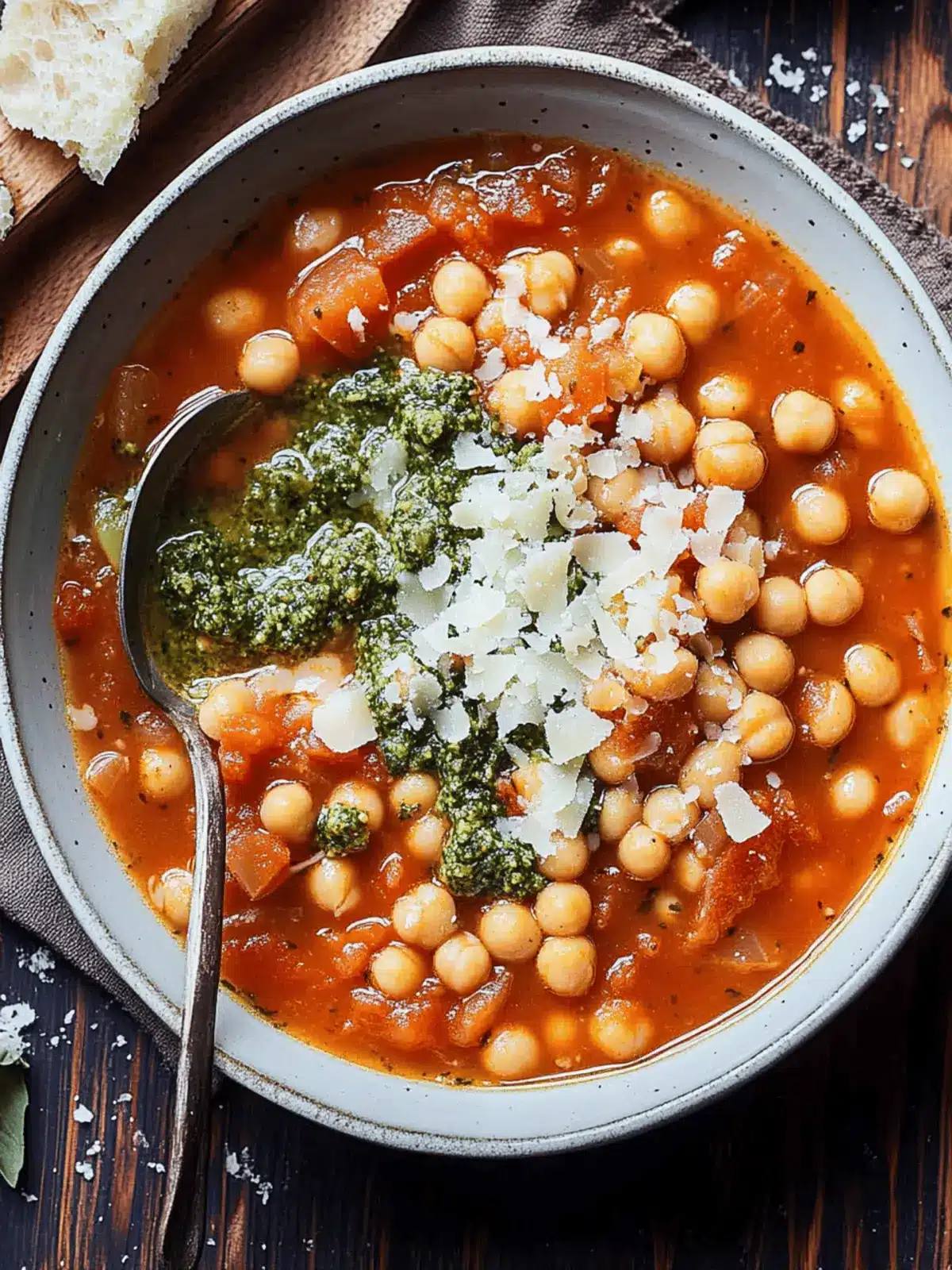 Instant-Pot Italian Chickpea Stew With Pesto