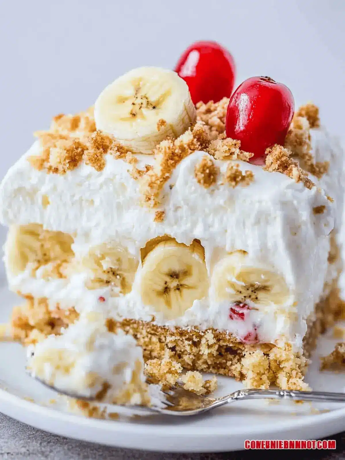 No Bake Banana Split Cake