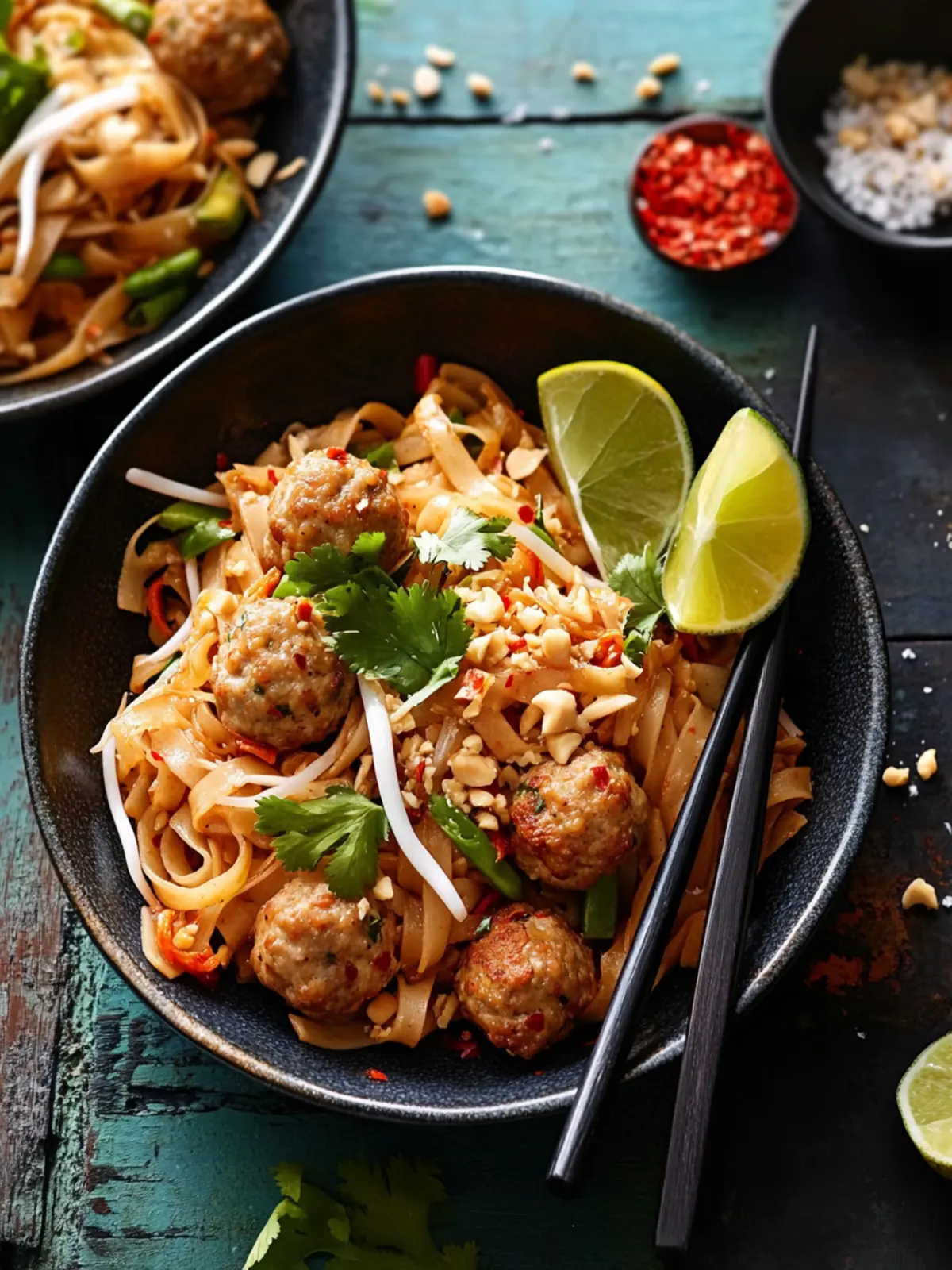 Turkey Meatball Pad Thai