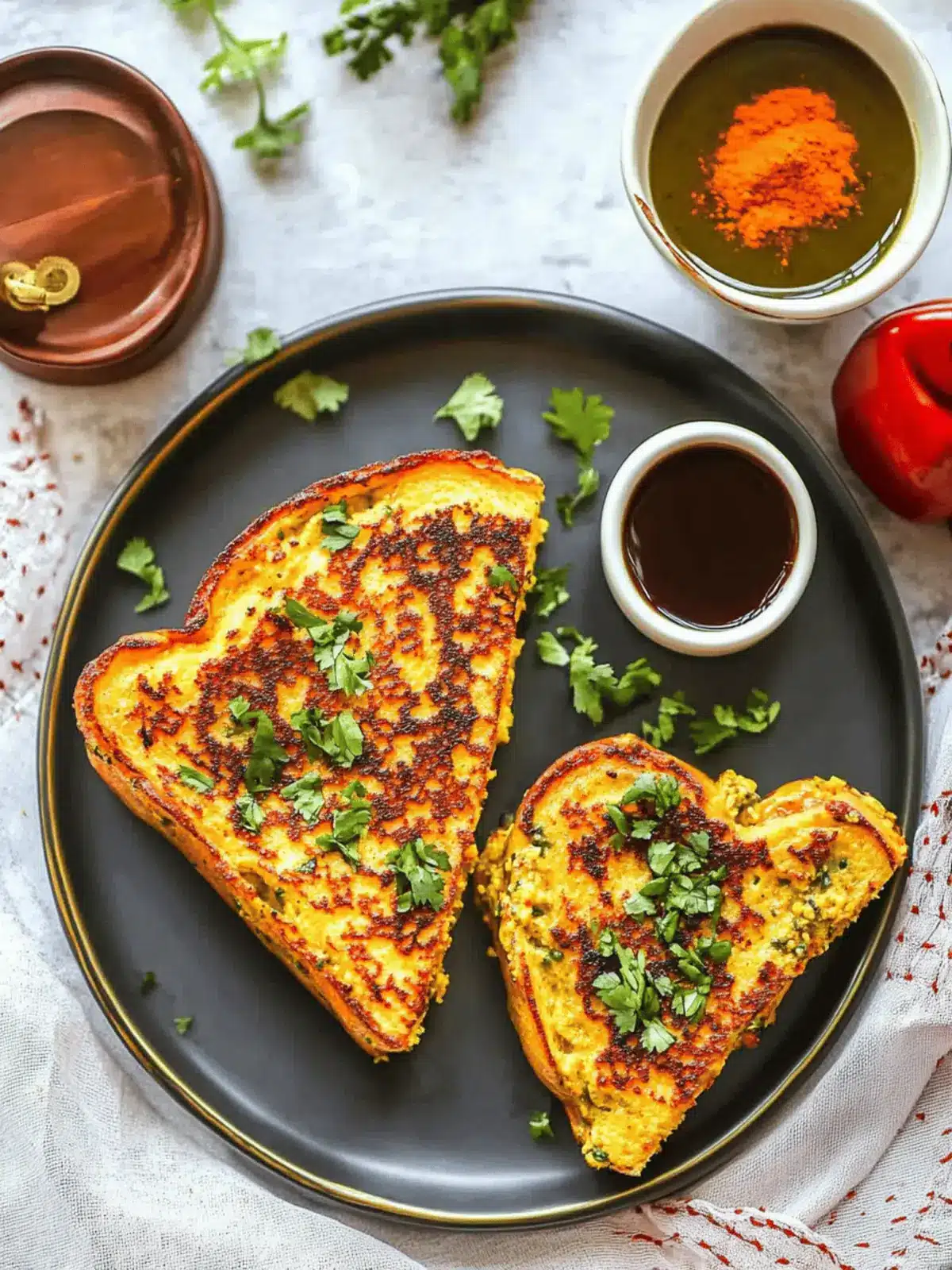 Savory Masala French Toast with Turmeric & Chili Bliss 2 Savory Masala French Toast with Turmeric & Chili