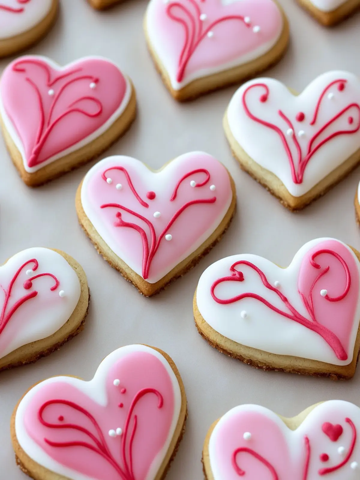 Heart Cookies With Royal Icing