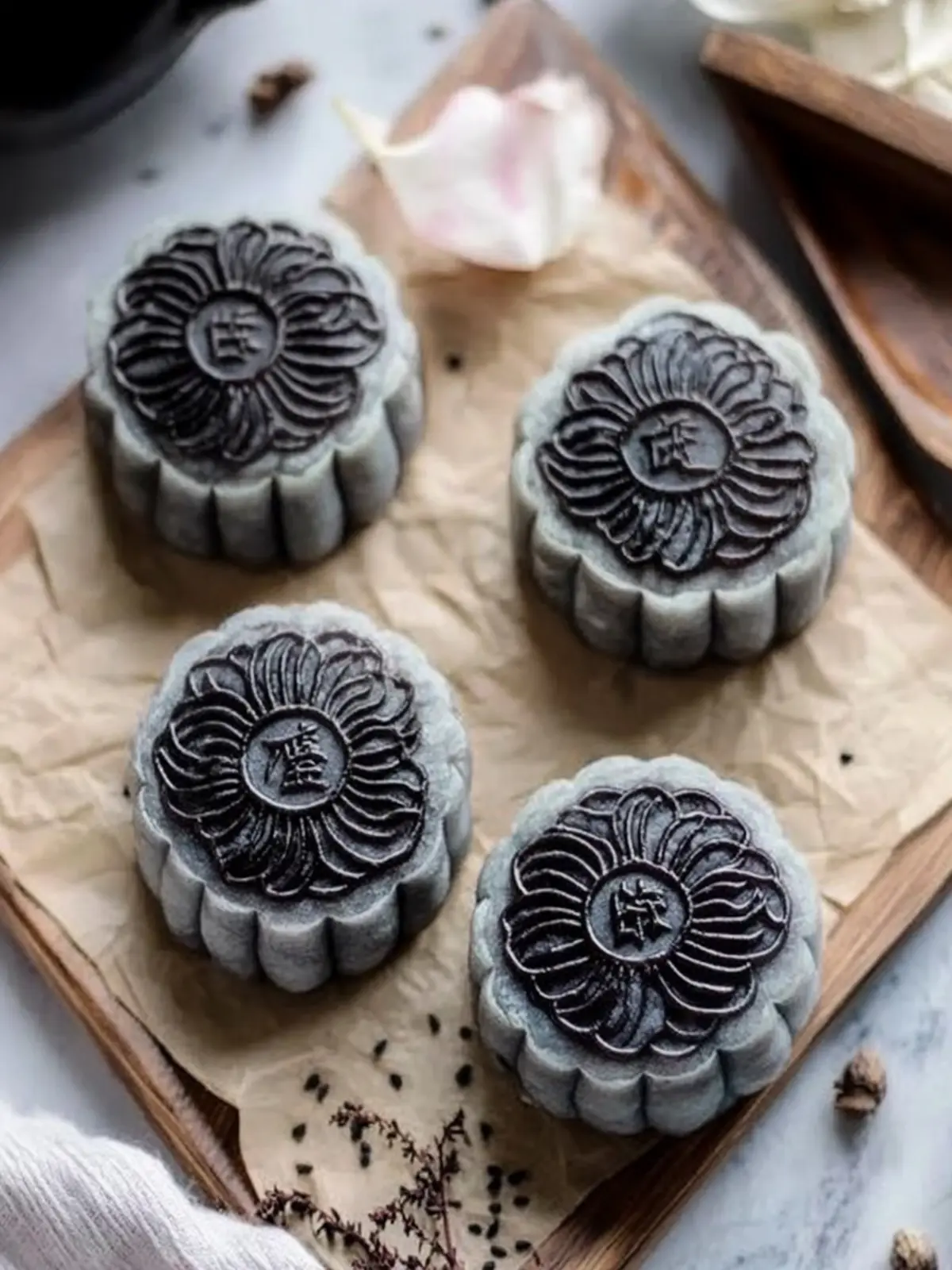 Black Sesame Snow Skin Mooncakes for a Sweet Festive Twist 4 Black Sesame Snow Skin Mooncakes