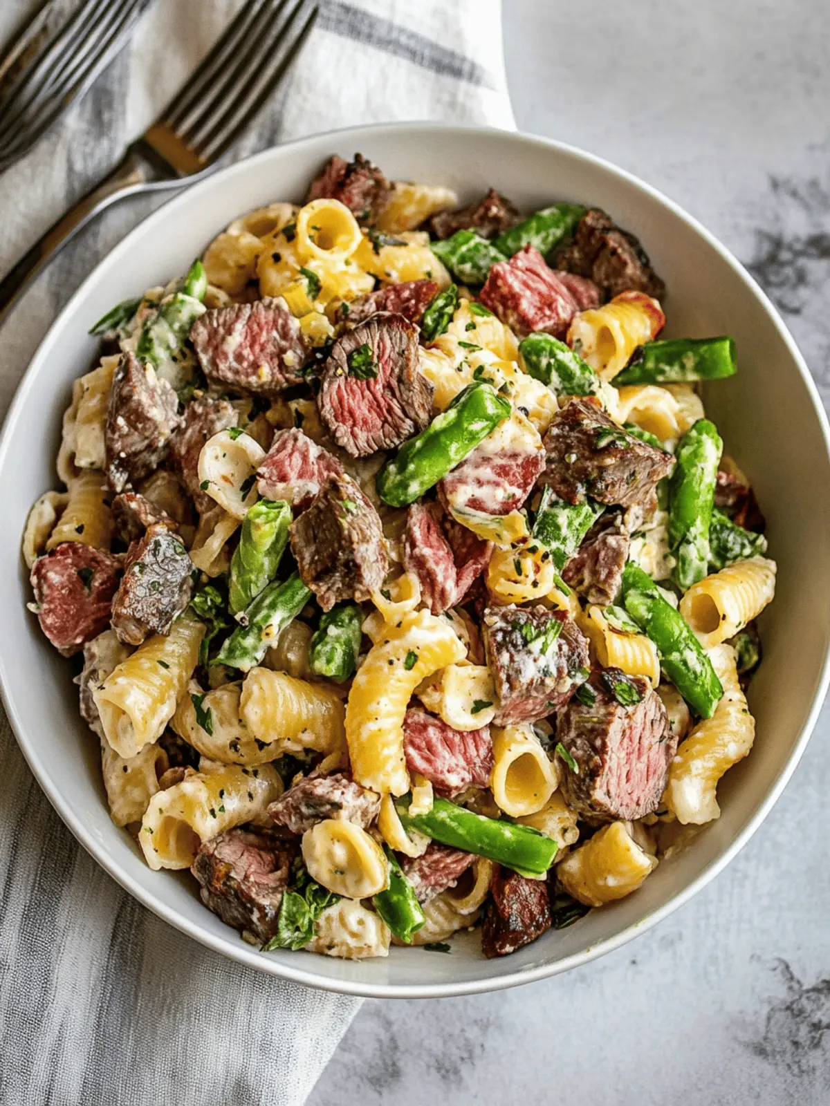 Savory Steak Pasta Salad: Quick, Creamy Delight in 30 Minutes 4 Steak Pasta Salad