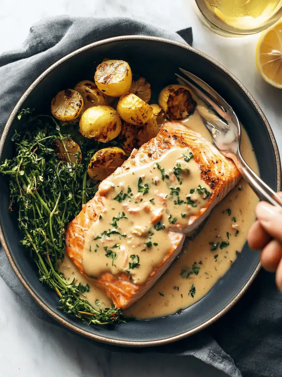 Baked Salmon with Amazing Lemon Sauce for a Perfect Dinner 2 Baked Salmon with Amazing Lemon Sauce