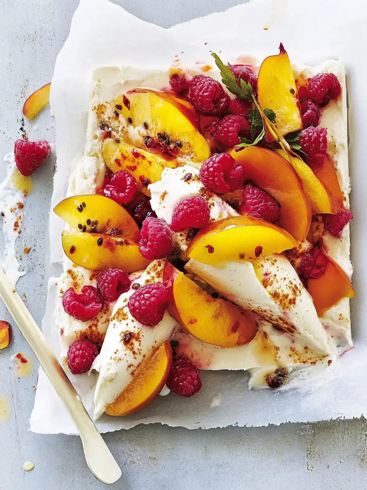Refreshing Summer Fruit Raspberry Ice-Cream Slice Delight 2 Summer Fruit Raspberry Ice-cream Slice