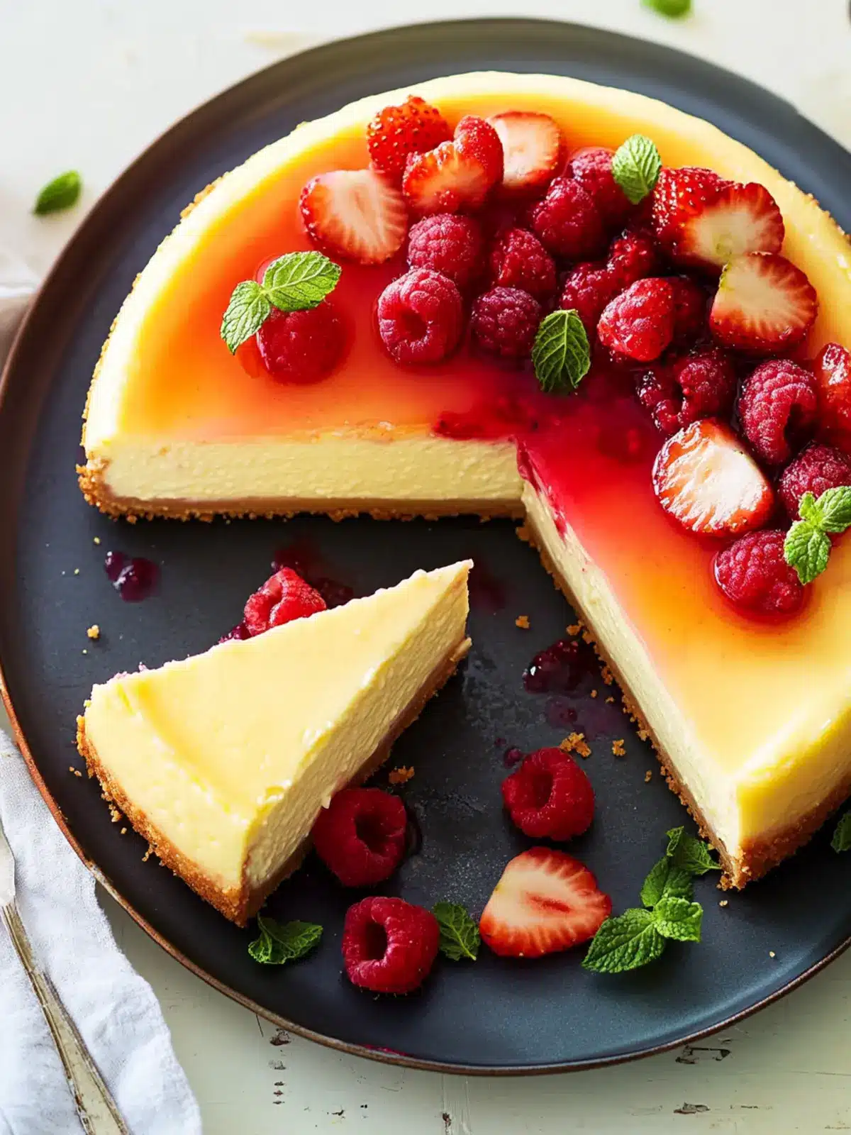 Baked Vanilla Cheesecake with Berry Compote to Impress Guests 4 Baked Vanilla Cheesecake with Berry Compote