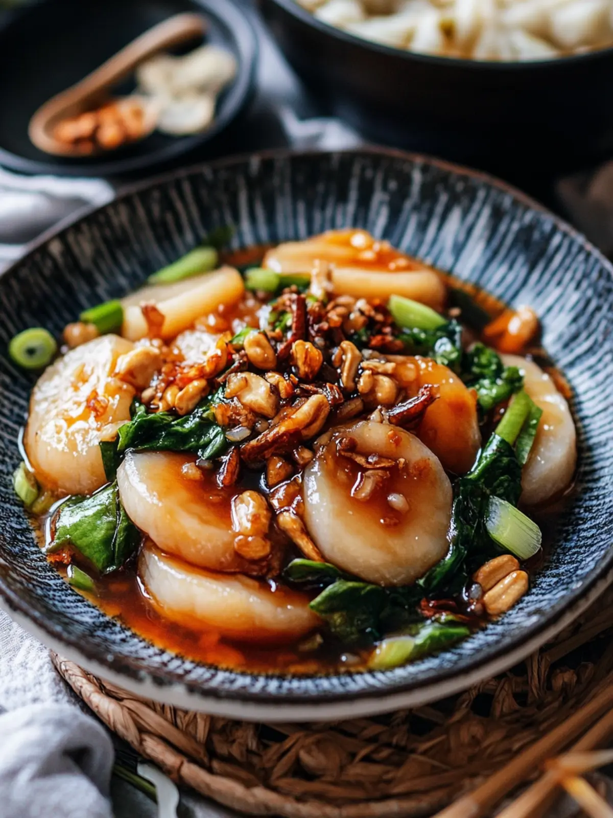 Stir Fried Sticky Rice Cakes Nian Gao