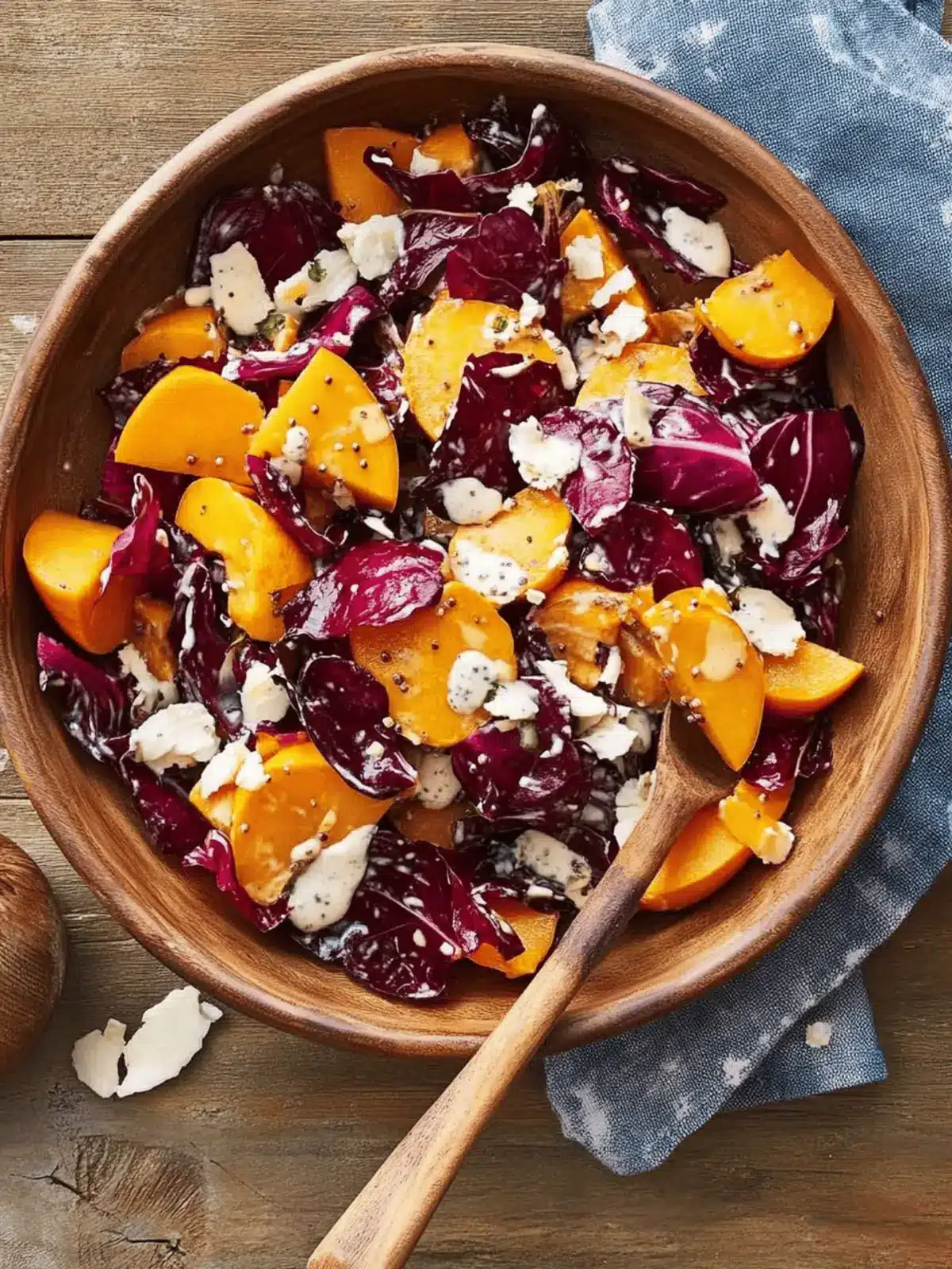 Radicchio Pumpkin Salad with Tahini Dressing