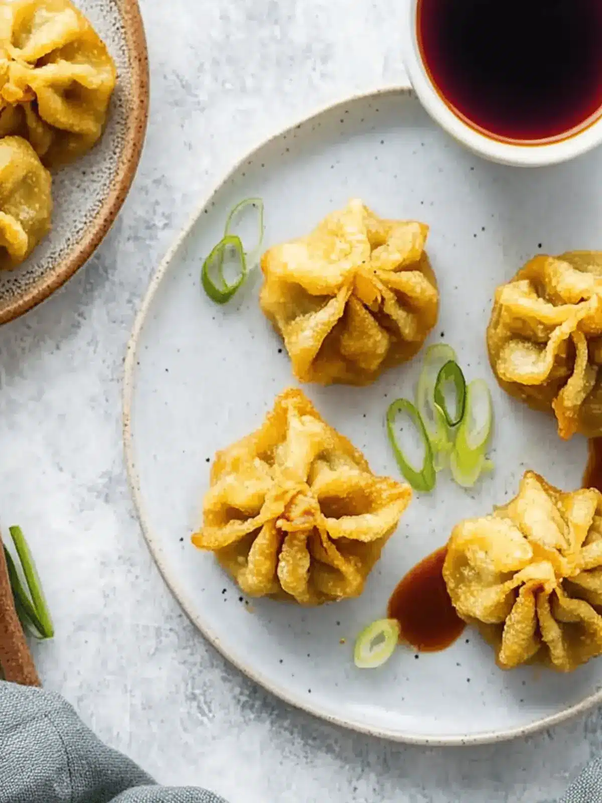 Crispy Pork Wontons with Tamarind Sauce for Festive Flavor 3 Crispy pork wontons