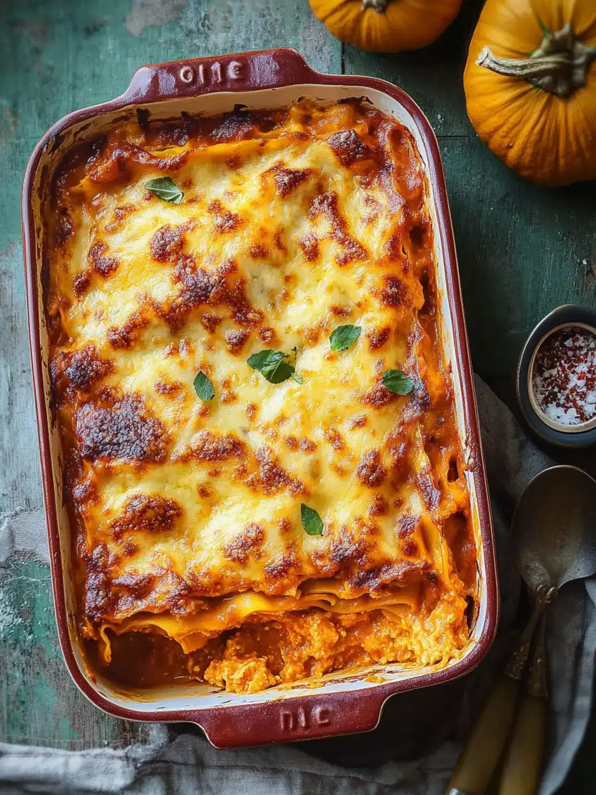 Cheesy Red Curry Pumpkin Lasagne