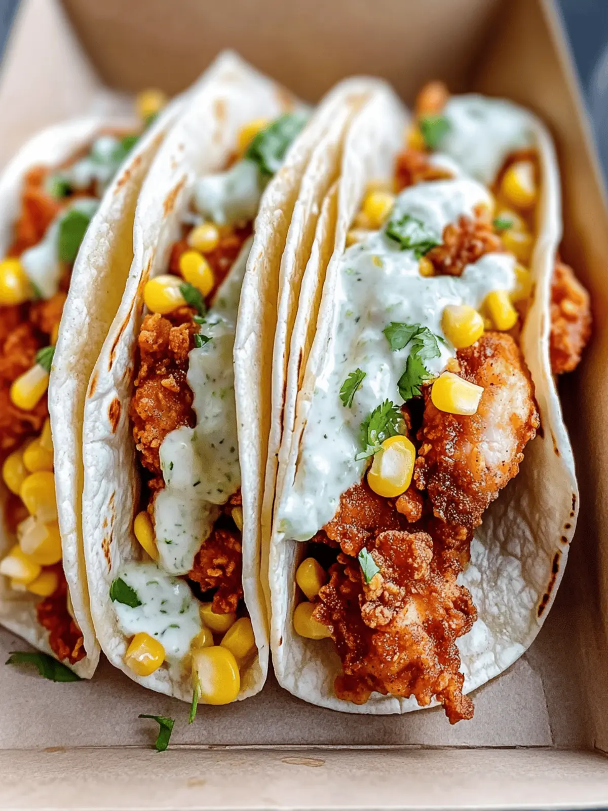 Ultimate Fried Chicken Street Corn Tacos with Zesty Ranch 2 The Ultimate Guide to Fried Chicken Street Corn Tacos with Jalapeño Lime Ranch: A Flavorful Fiesta in Every Bite