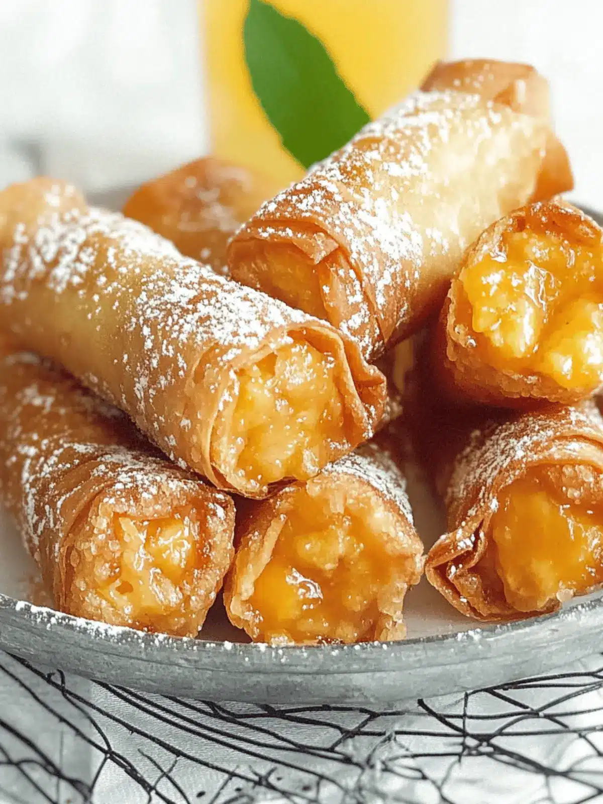 Peach Cobbler Egg Rolls