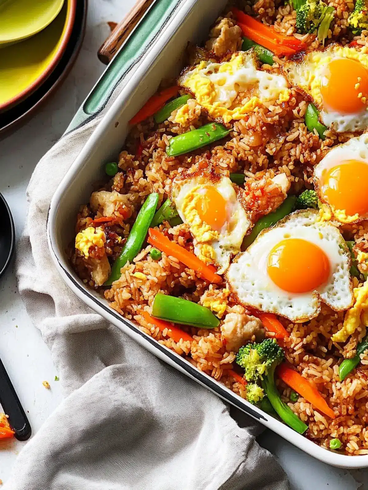 Tray Bake Egg Fried Rice