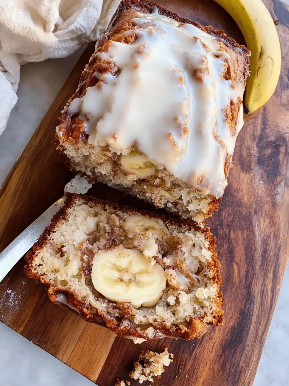 Cinnamon Roll Banana Bread