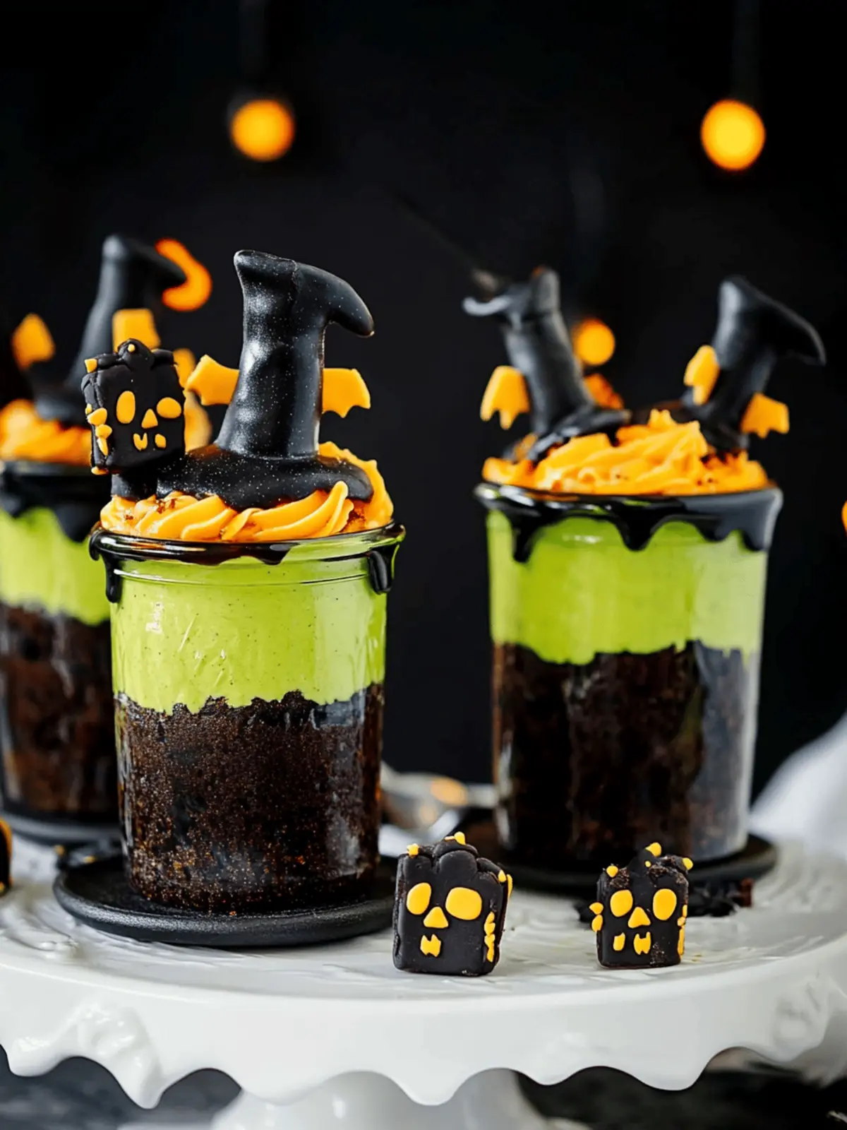 Witches' Brew Halloween Cake Jars