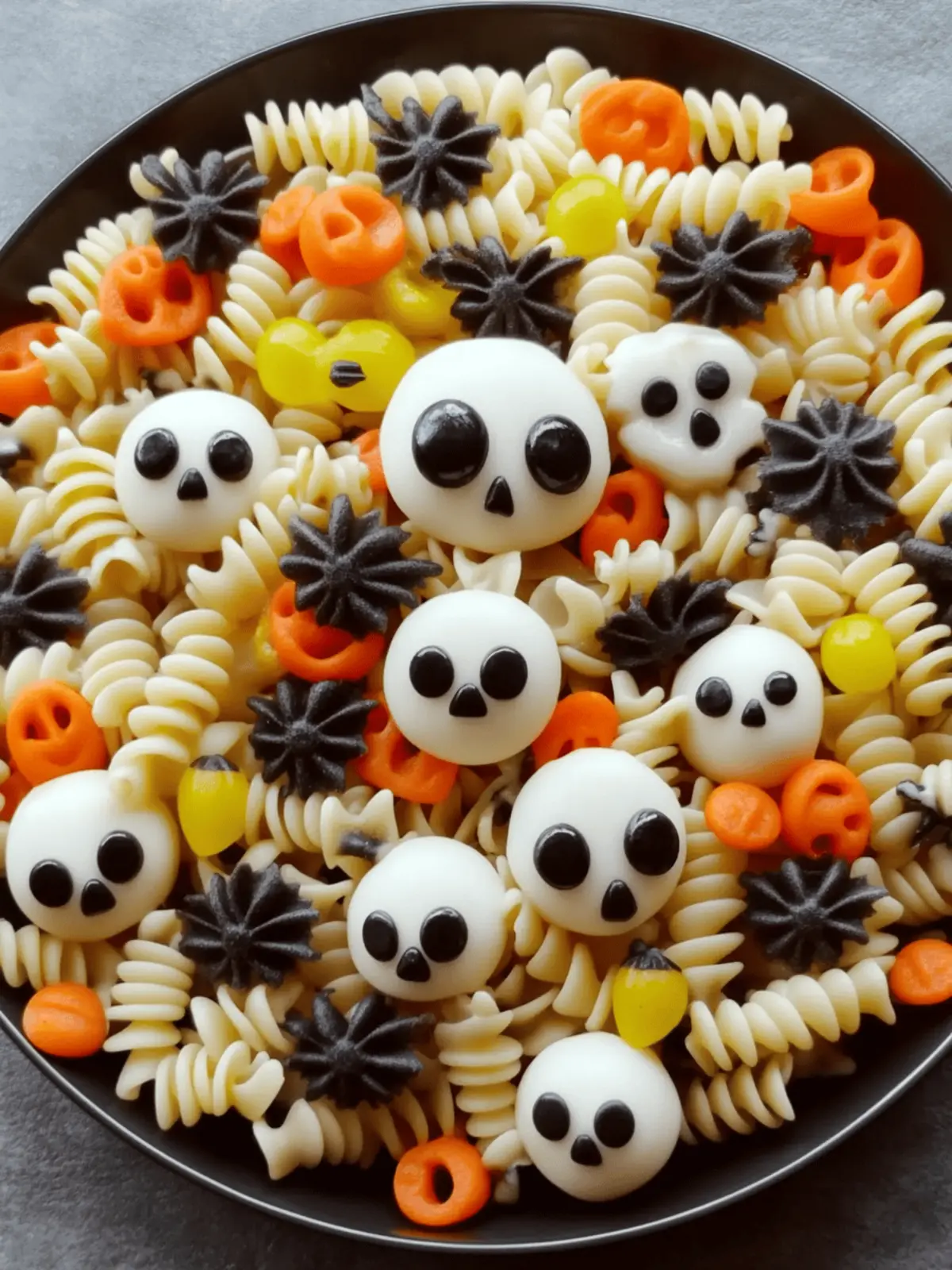 Spooky Halloween Pasta Salad Your Kids Will Go Crazy For