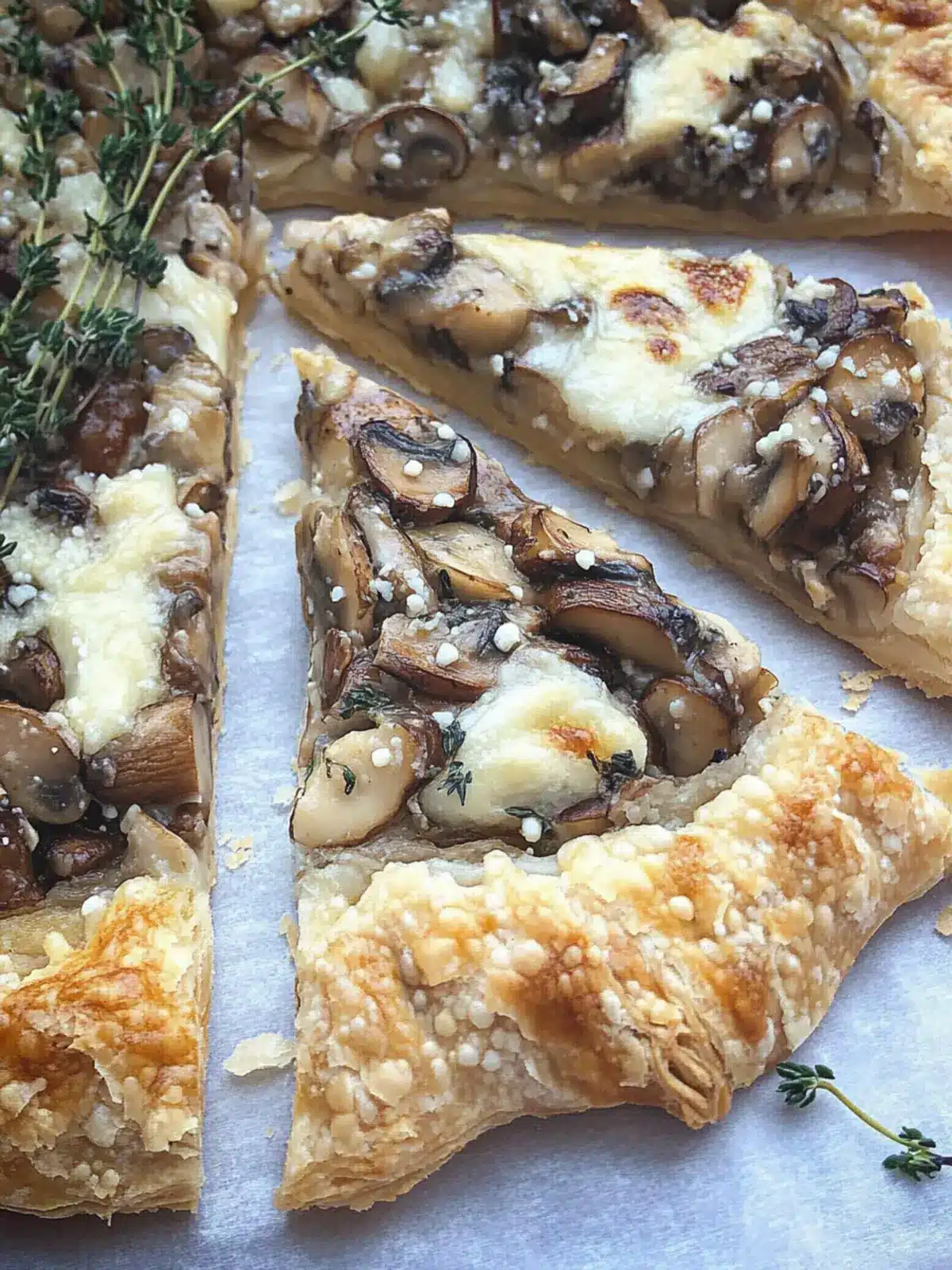 Mushroom galette with cheese
