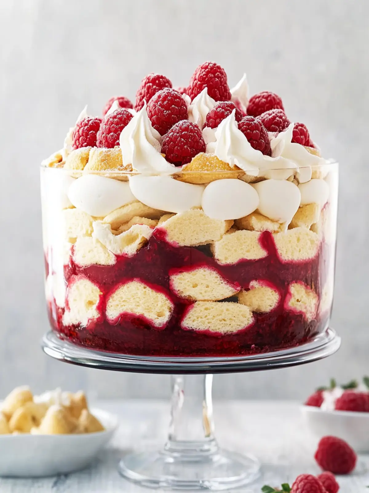 Epic Raspberry Trifle With Meringue Top