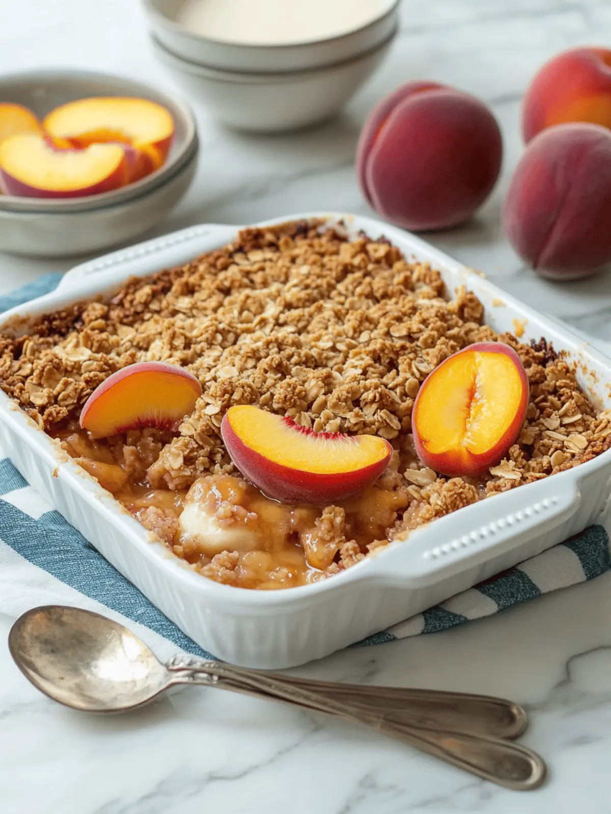 Easy Homemade Peach Crisp Using Fresh Peaches