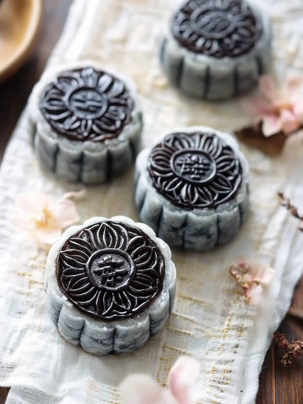 Black Sesame Snow Skin Mooncakes for a Sweet Festive Twist 2 Black Sesame Snow Skin Mooncakes