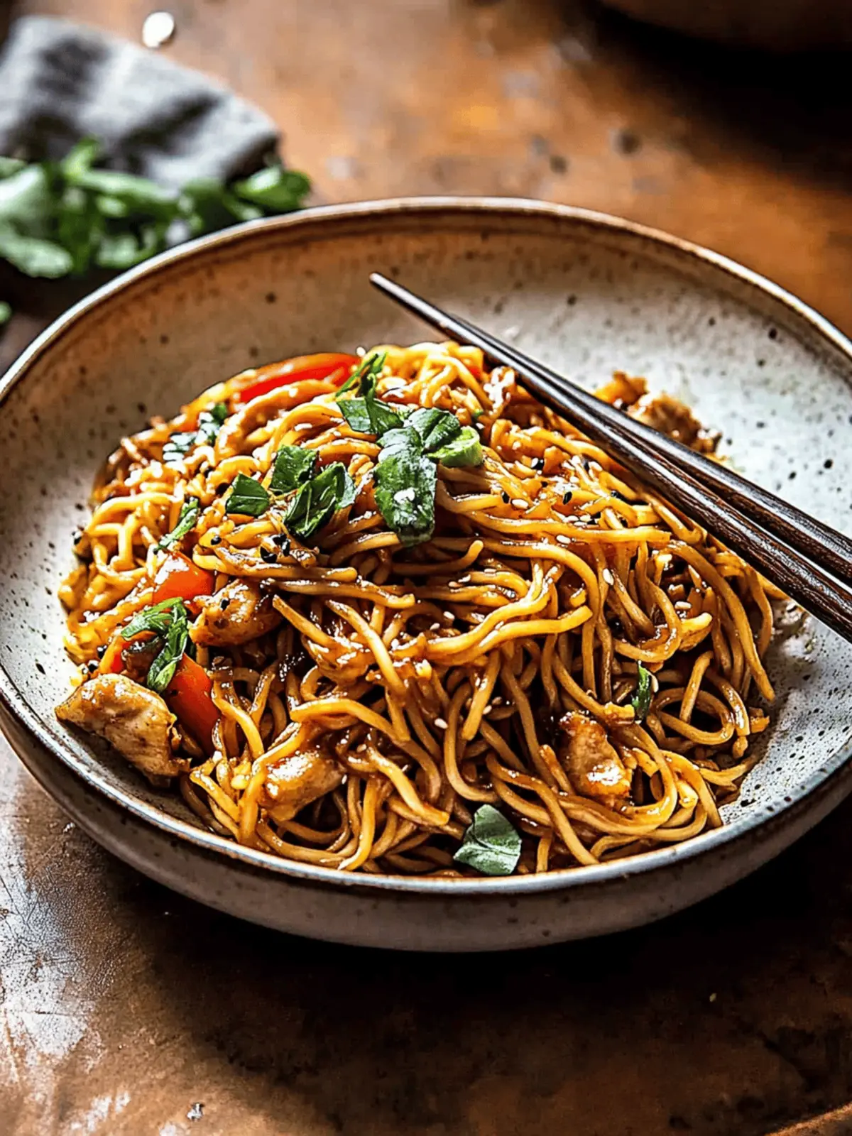 Quick and Tasty 15 Minute Sesame Garlic Chicken Lo Mein 4 15 Minute Sesame Garlic Chicken Lo Mein.