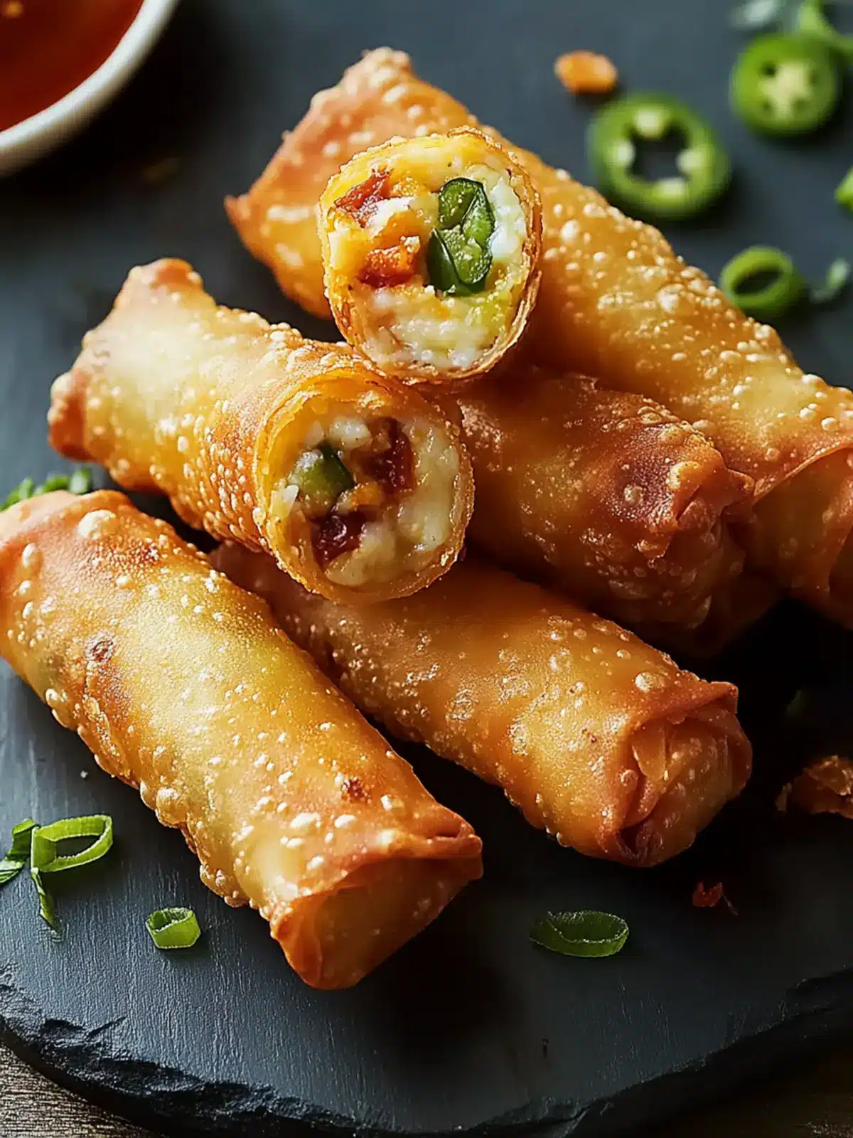 Mini Jalapeno Popper Egg Rolls