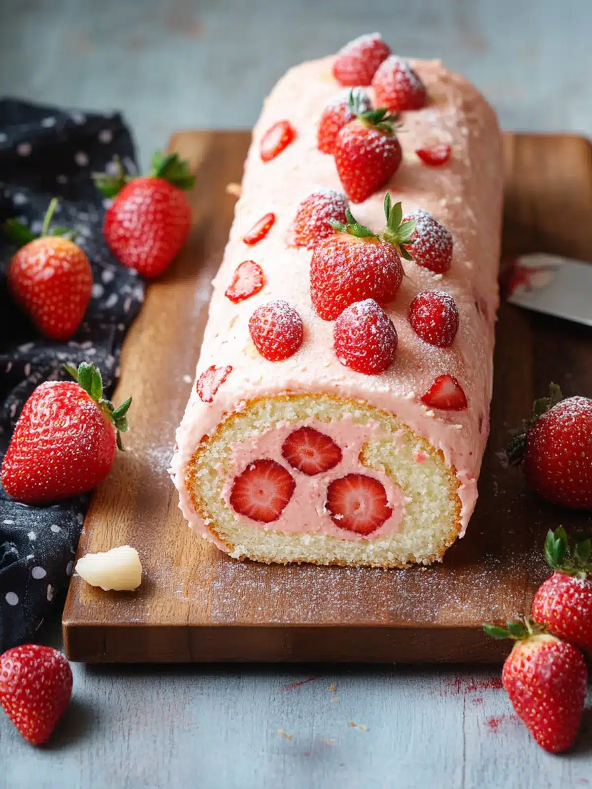 Strawberry Cake Roll: A Light, Whimsical Spring Delight 4 Strawberry Cake Roll