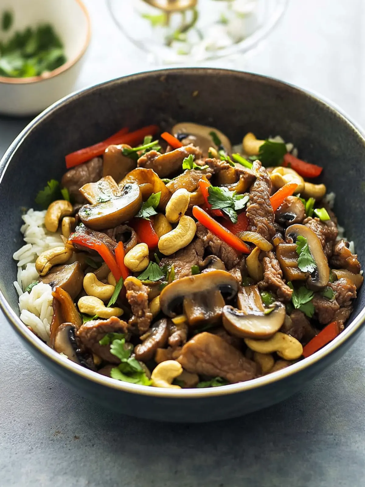 Mushroom Beef and Cashew Stir-Fry in 15 Minutes Flat 2 Mushroom Beef And Cashew Stir Fry