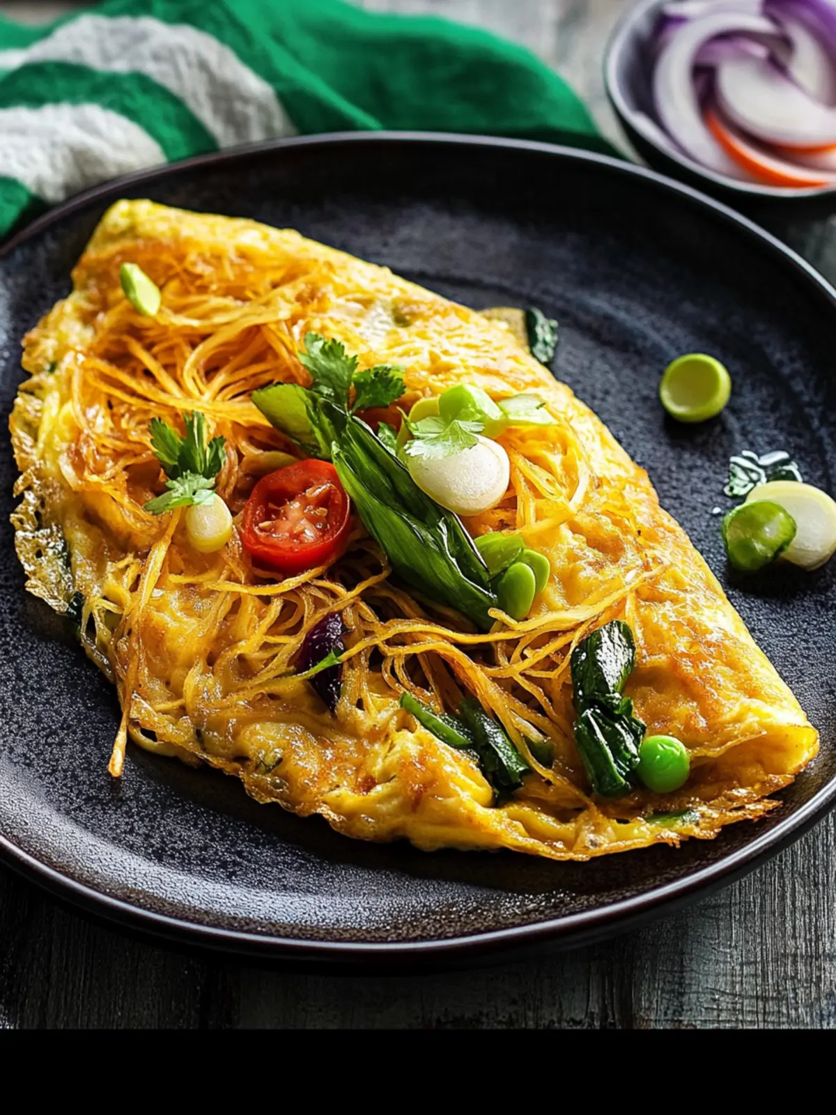Satisfy Cravings with a Quick Singapore Noodle Omelette 4 Singapore Noodle Omelette