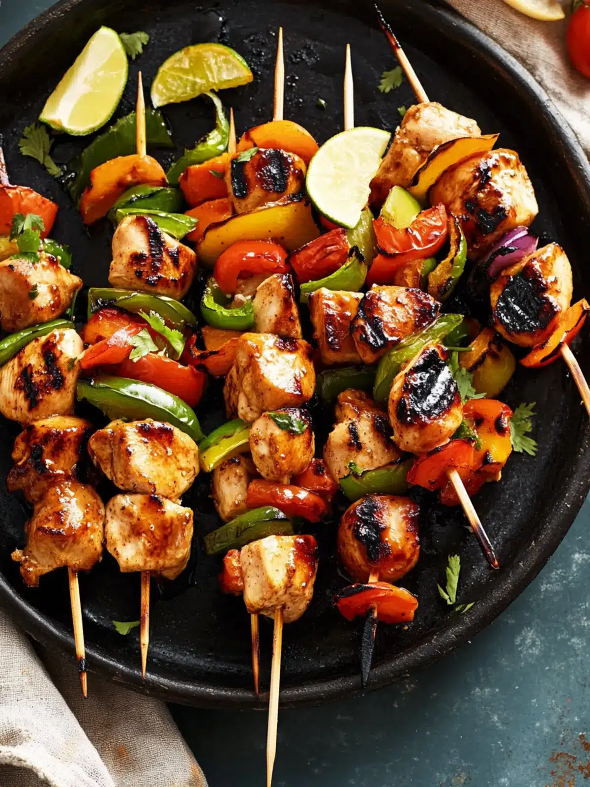 Honey Soy Chicken and Vegetable Skewers